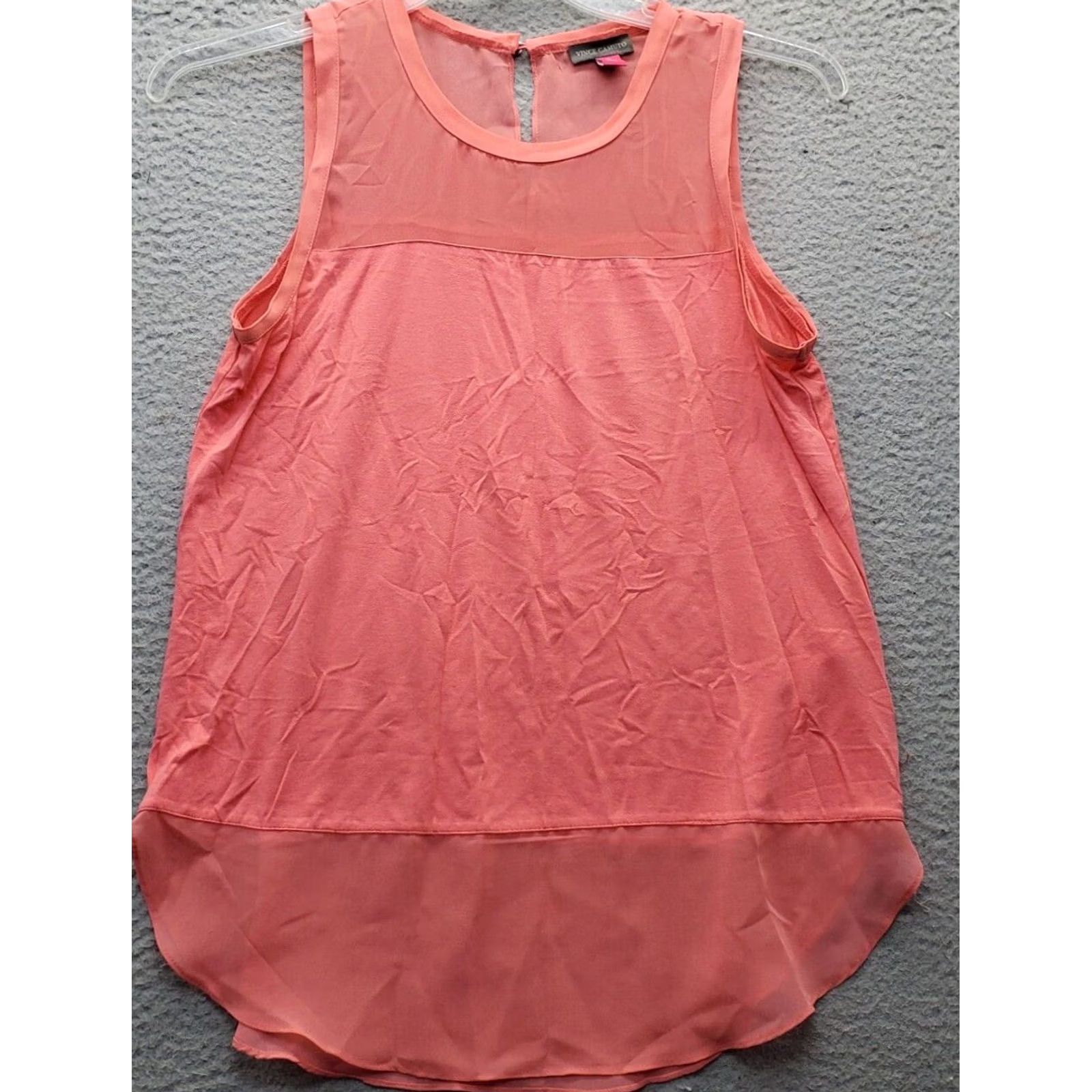 Vince Camuto Vince Camuto Tank Top Womens Small Orange Sleeveless Round Hem - Womens Size S Nike? Size S / US 4 / IT 40 - 2 Thumbnail