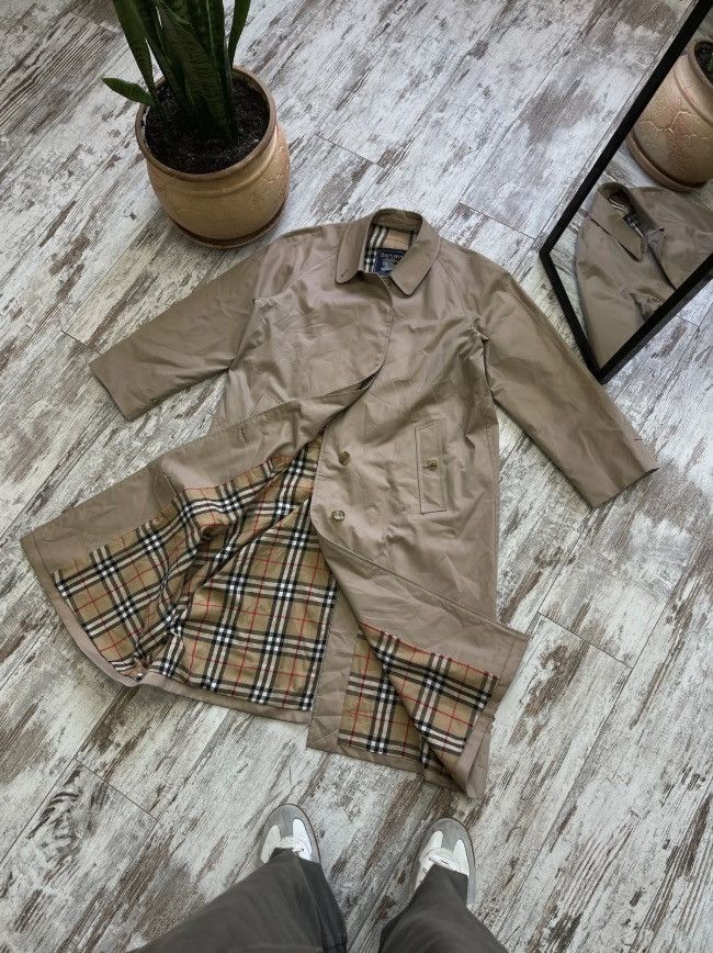 Vintage Burberrys Trench Coat Nova Check Men Size 48