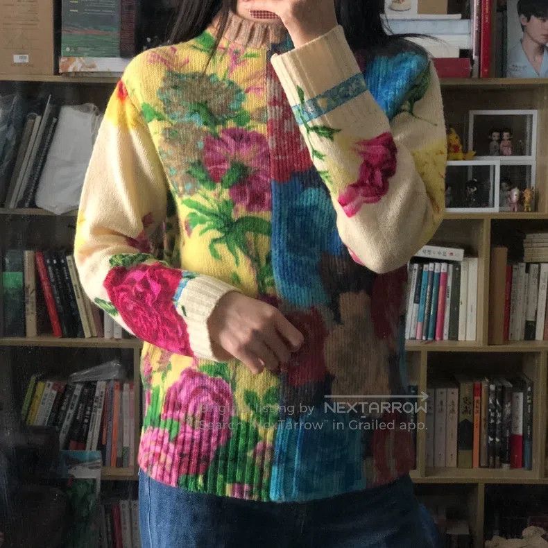 Comme des Garcons Comme Des Garcons size one-size-fits-all Printed knit swea Size S / US 4 / IT 40 - 6 Thumbnail