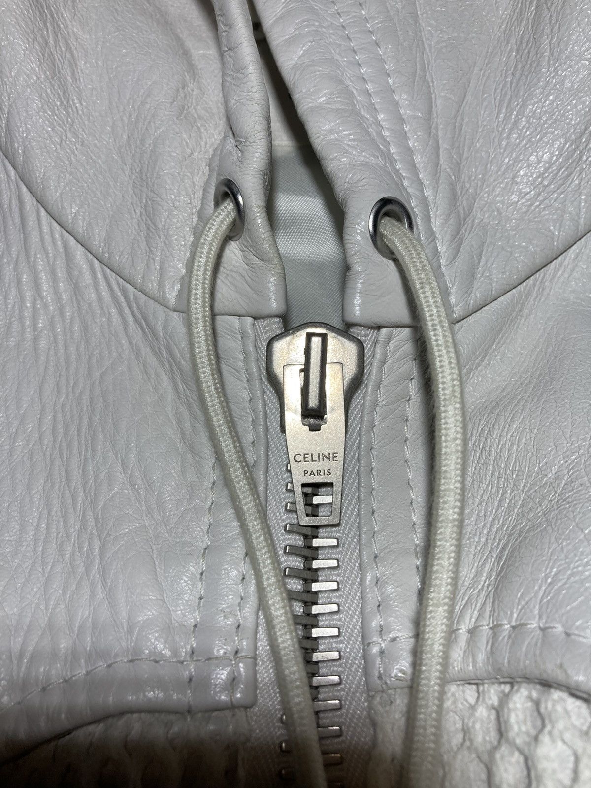 Celine SS22 Celine Leather Bonded Mesh Hooded Teddy Jacket 44 Hedi Size US XS / EU 42 / 0 - 3 Thumbnail