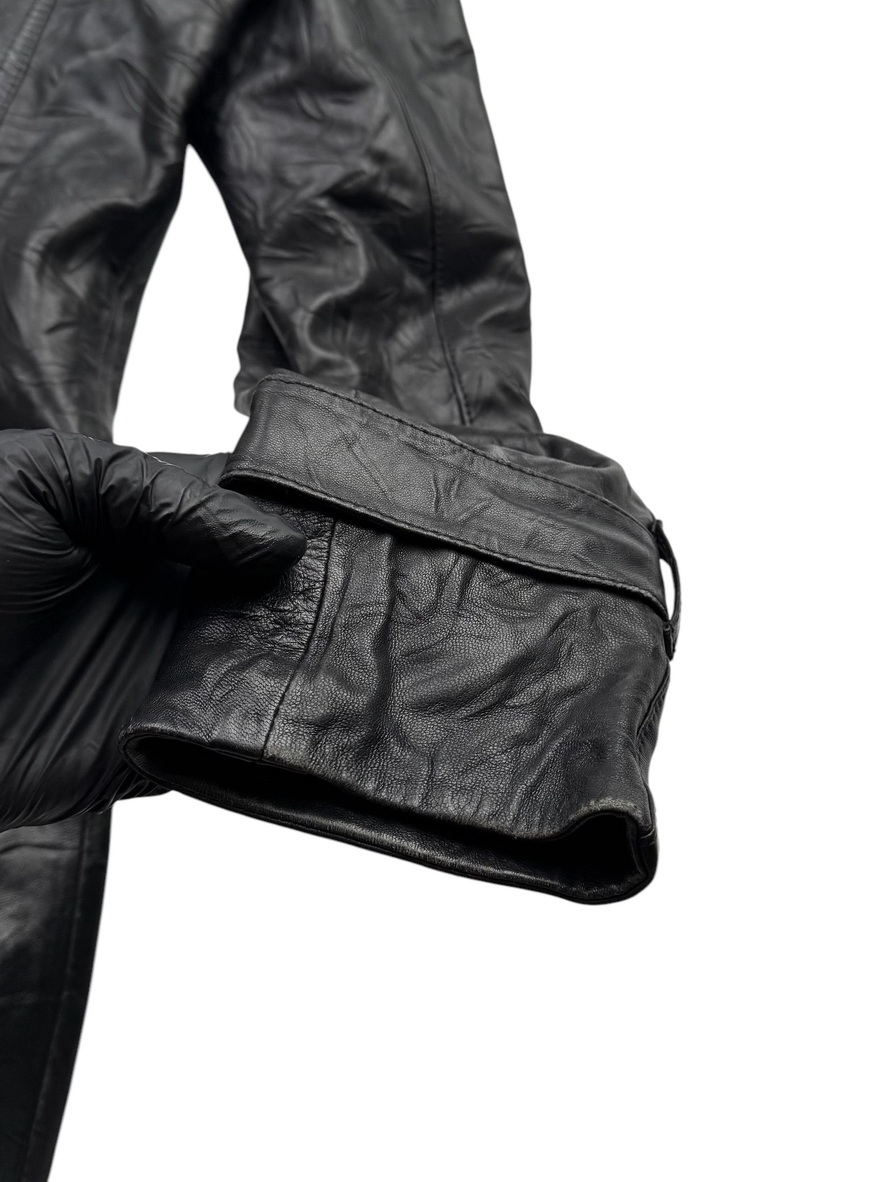 Japanese Brand Vintage Leather Jacket With Belted W155(V9) Size S / US 4 / IT 40 - 8 Thumbnail