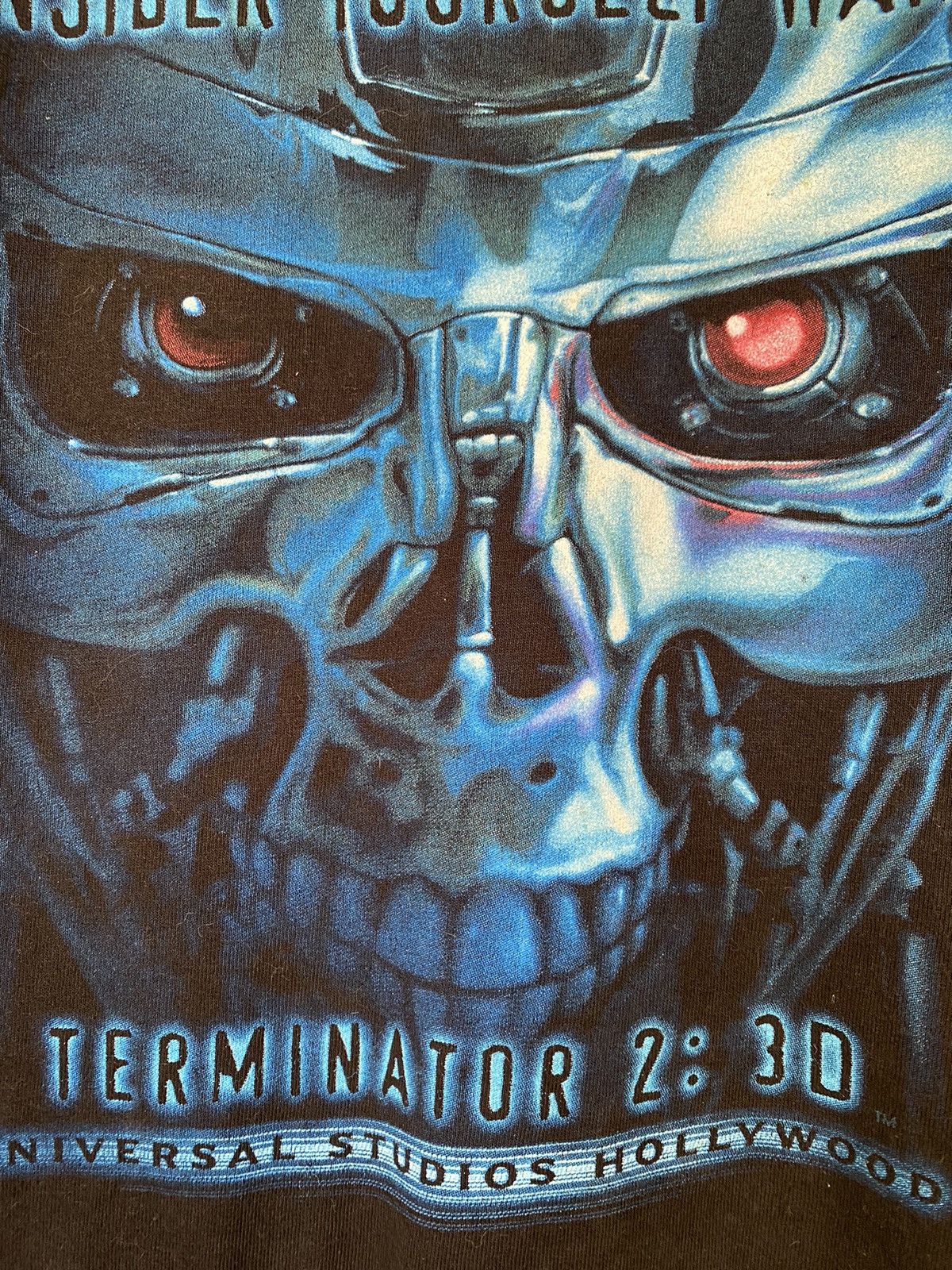 Vintage 1991 Terminator 2 skull tank Made in USA Size US XL / EU 56 / 4 - 5 Thumbnail