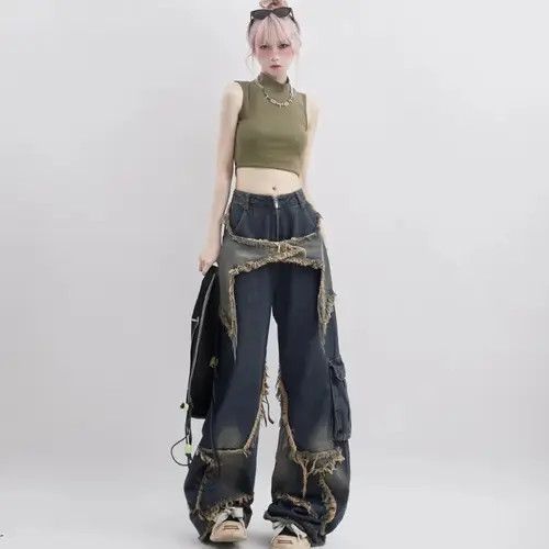 Jean Street Wide Leg Pants Size 29" - 2 Thumbnail