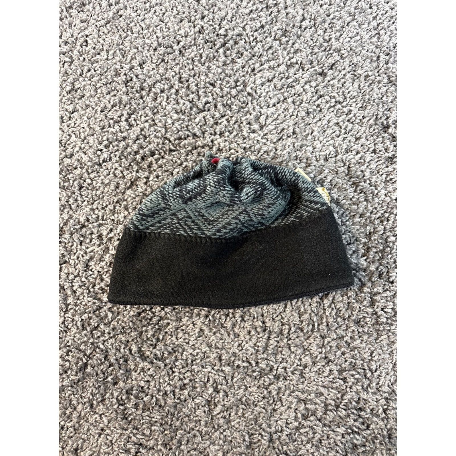Vintage L.L. Bean Beanie Hat Wool Fleece Lined Tassel Fair Isle Nordic Winter Ski Women One Size Gray Size ONE SIZE - 6 Thumbnail