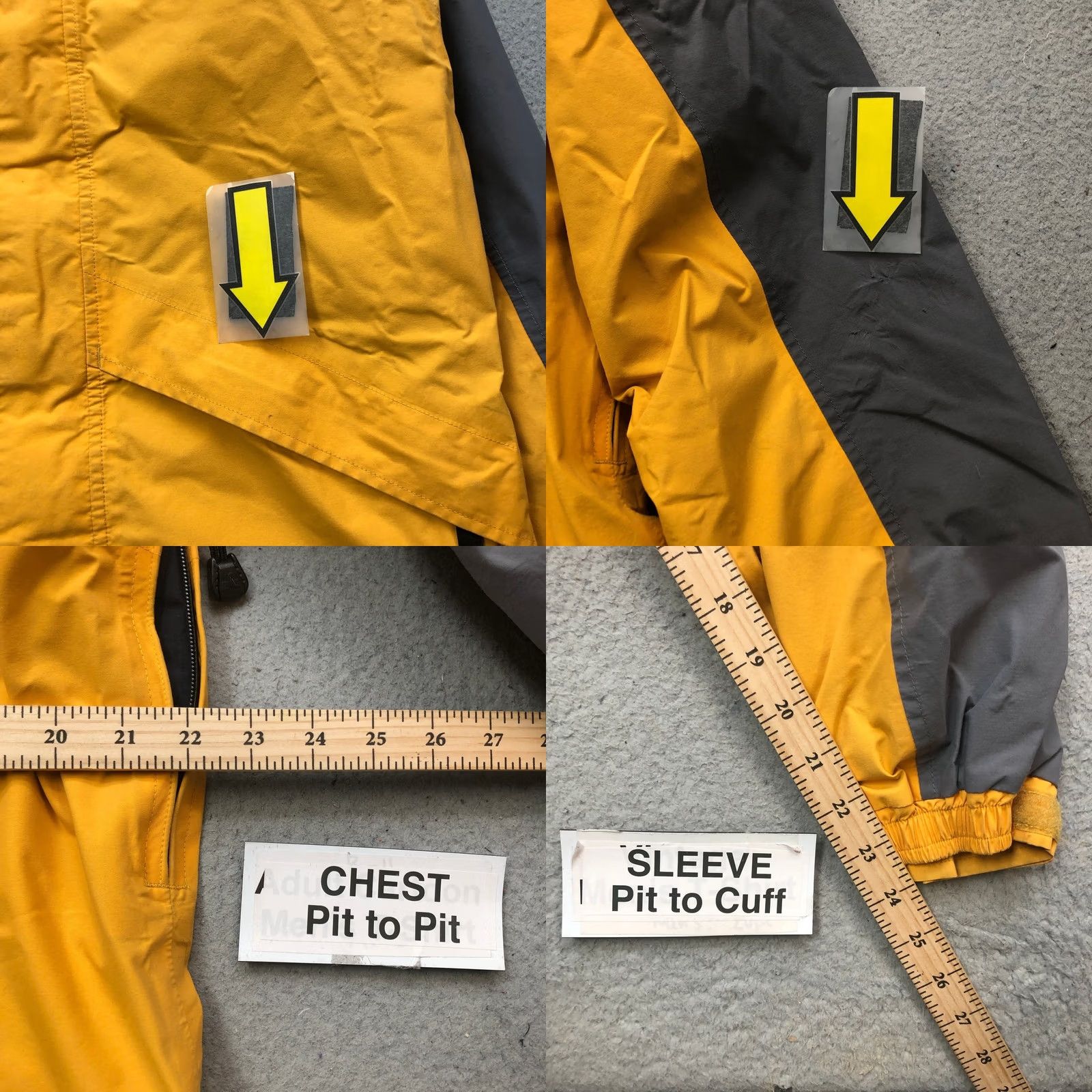 Eastern Mountain Sports VINTAGE EMS Gore-Tex Jacket Mens M Yellow Windbreaker Zip Full Zip Pockets Logo Outdoor Casual 90s? Size US M / EU 48-50 / 2 - 8 Thumbnail