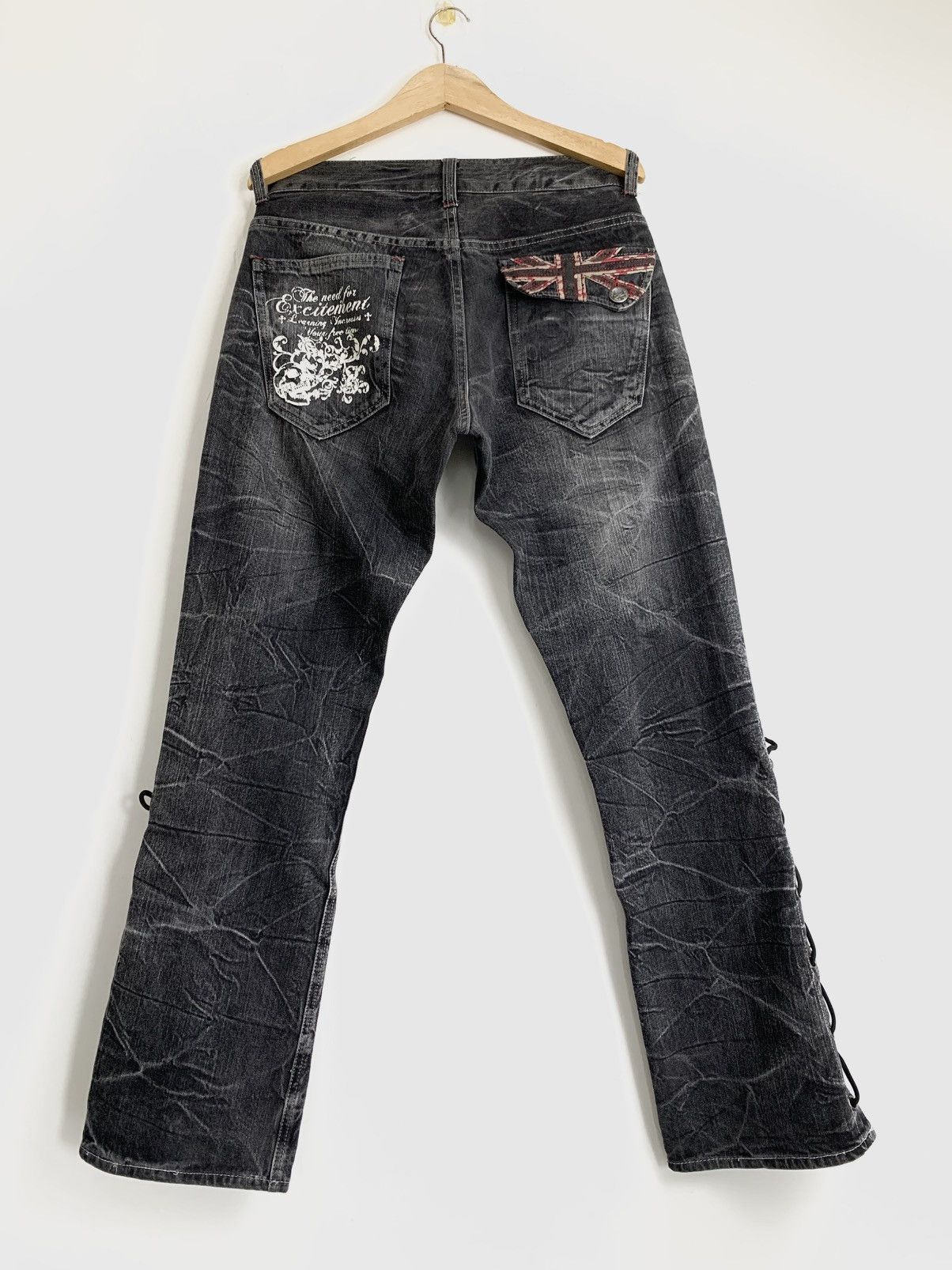 If Six Was Nine Lace up rootthree pant vkei style japanese brand Size US 33 - 3 Thumbnail