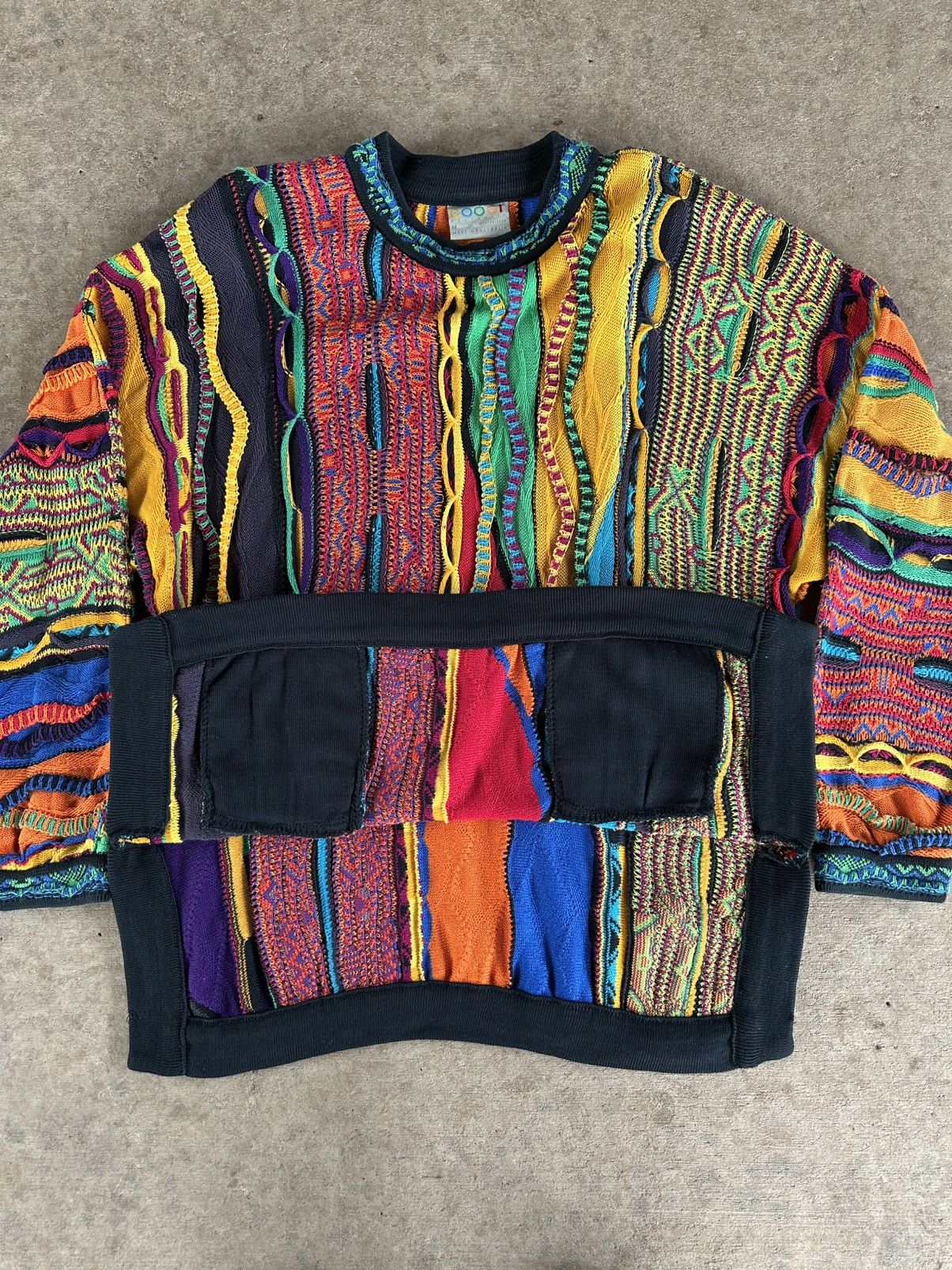 Coogi × Man Made In Australia × Vintage Vintage COOGI Australia Women’s 90s 3D Knit Medium Sweater Size M / US 6-8 / IT 42-44 - 5 Thumbnail
