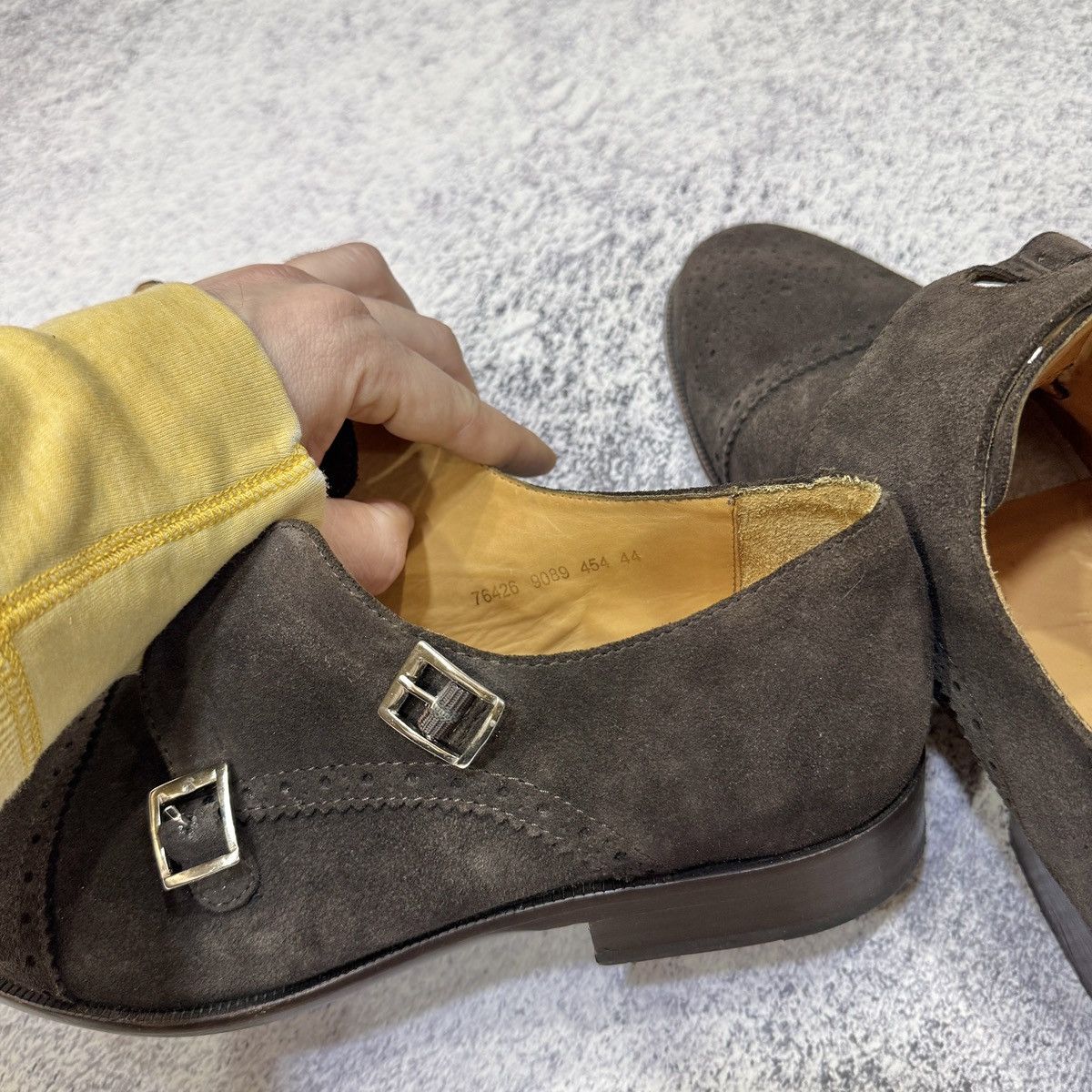 Baldessarini Baldessarini Welted Double Monk Straps Brown Suede UK10 Size US 11 / EU 44 - 12 Thumbnail