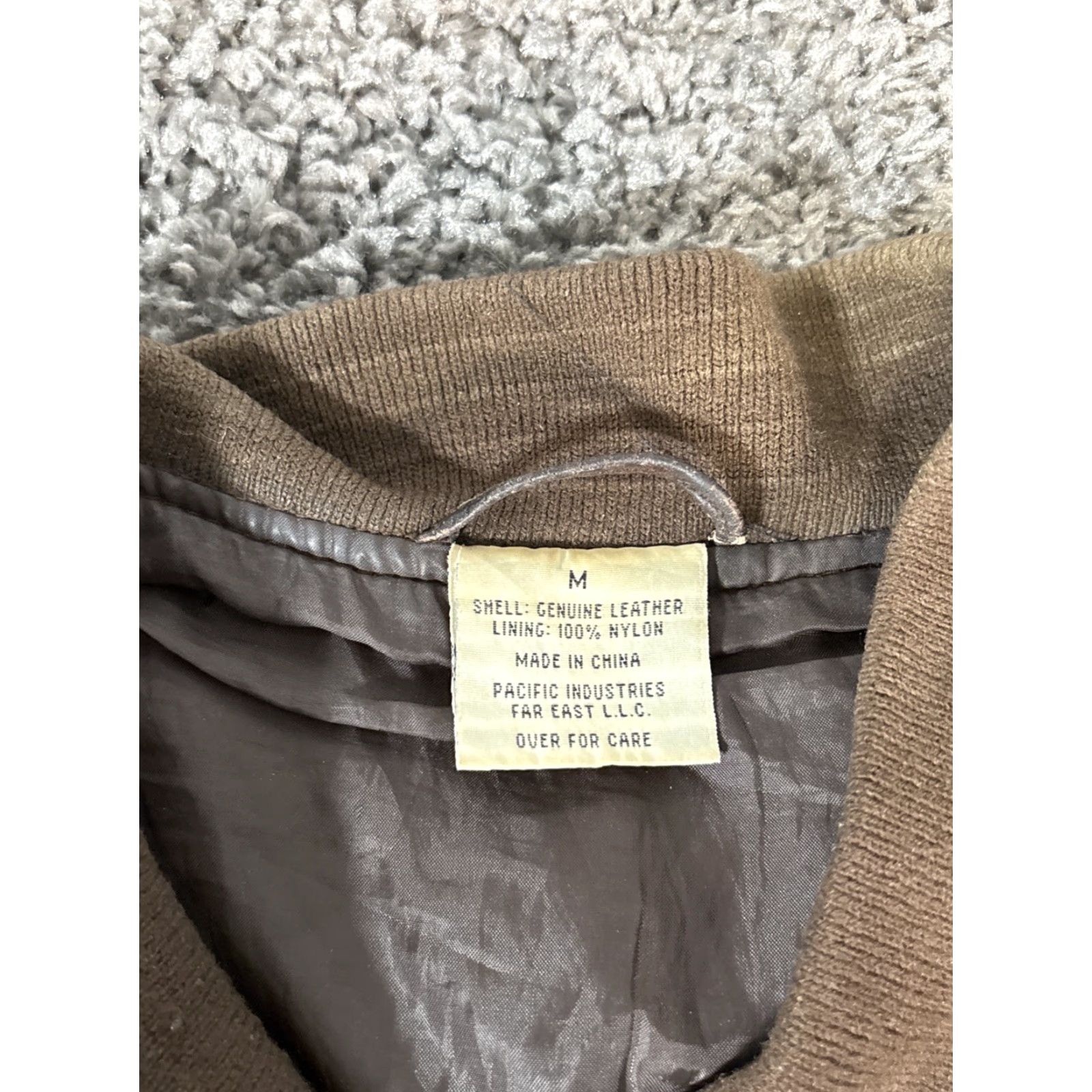 Industrie VINTAGE Pacific Industries Suede Leather Jacket Bomber Mens M Brown Distressed Leather Lining Zip Sleeve Wear Size US M / EU 48-50 / 2 - 4 Thumbnail