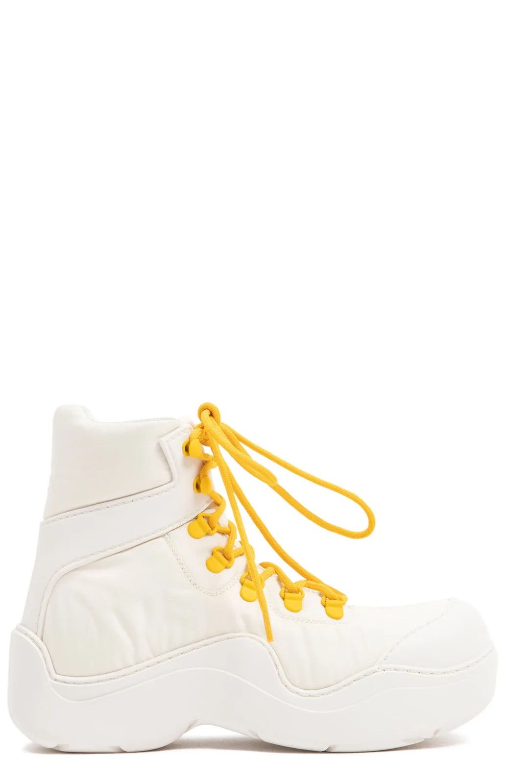 Puddle Bomber Lace Up Boots in white
