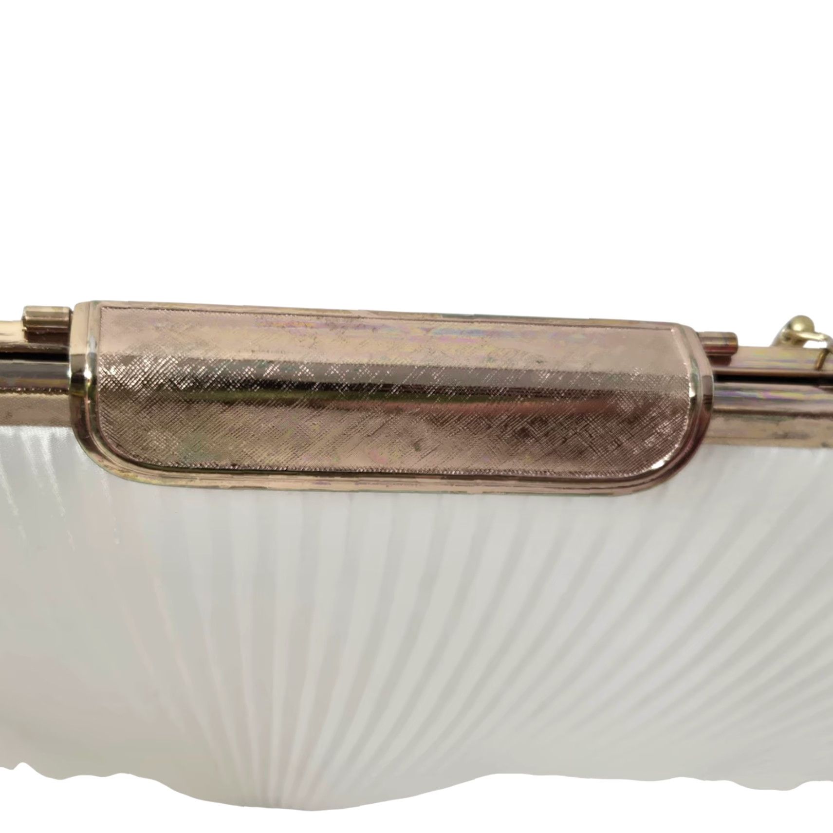 MCM VINTAGE MCM Jeweled Handle Pleated Clutch Ivory Champagne Evening Bag Women or Girls? Size ONE SIZE - 6 Thumbnail
