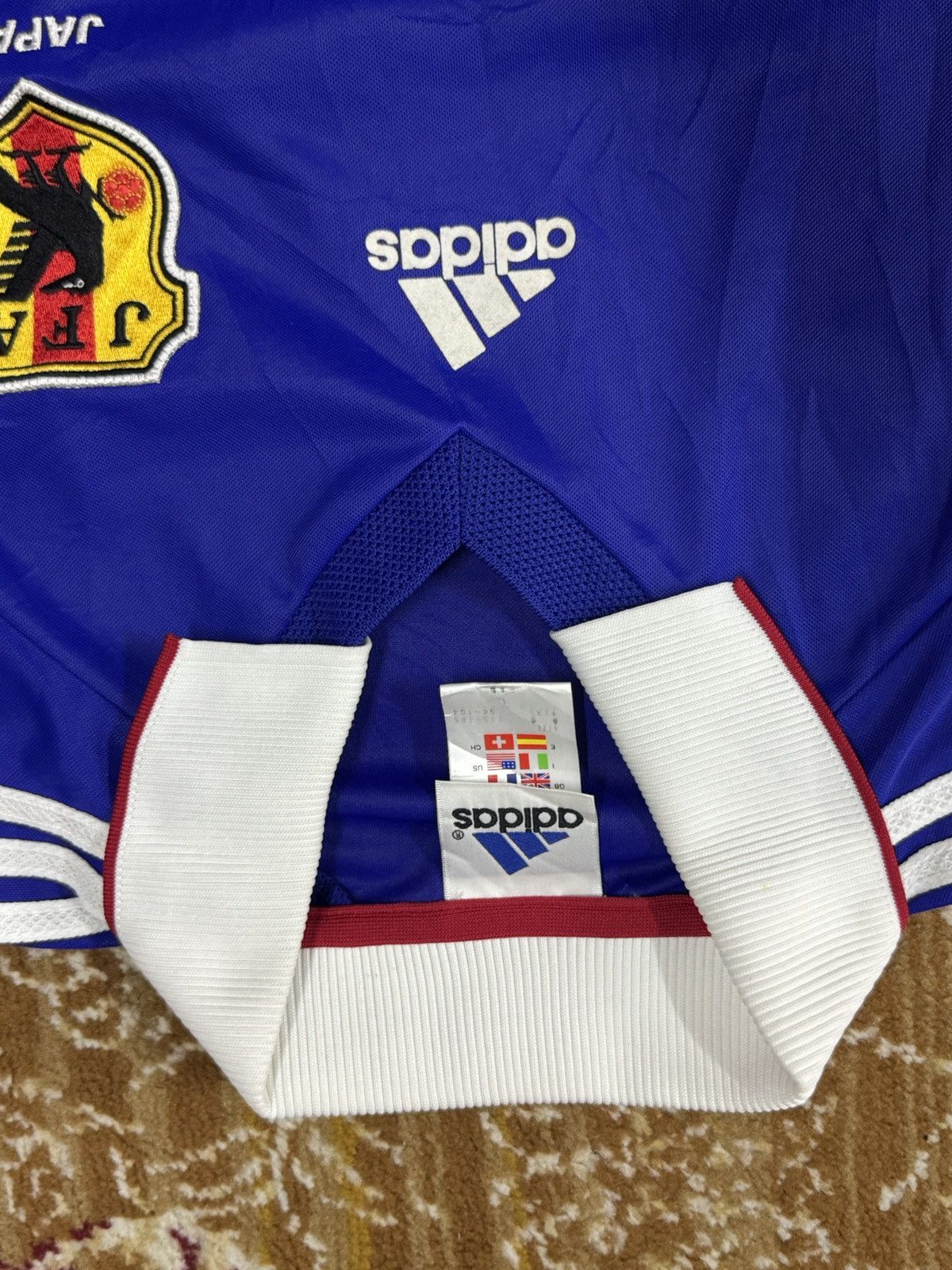 Adidas HOME JAPAN JFA 1999-2001 ORIGINAL Size US L / EU 52-54 / 3 - 8 Thumbnail