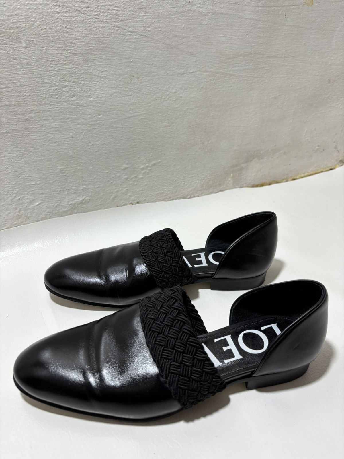 Loewe Loewe Black Flex D’Orsay Flats Leather Loafers Size US 6 / IT 36 - 2 Thumbnail