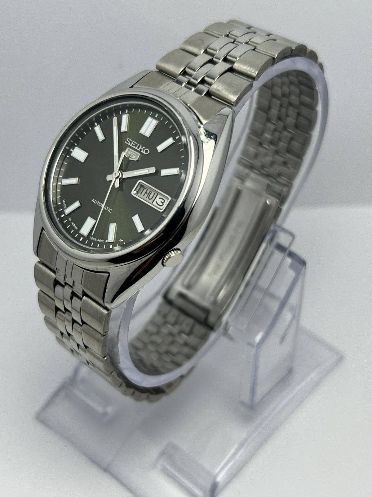Seiko Seiko 5 Automatic Baton Dial Wrist Watch Day/Date Japan Size 36 - 16 Thumbnail