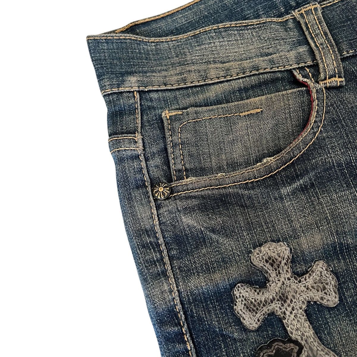 If Six Was Nine Redpapper Cross Patch Jeans Japanese Ifsixwasnine LGB style Size US 32 / EU 48 - 11 Thumbnail
