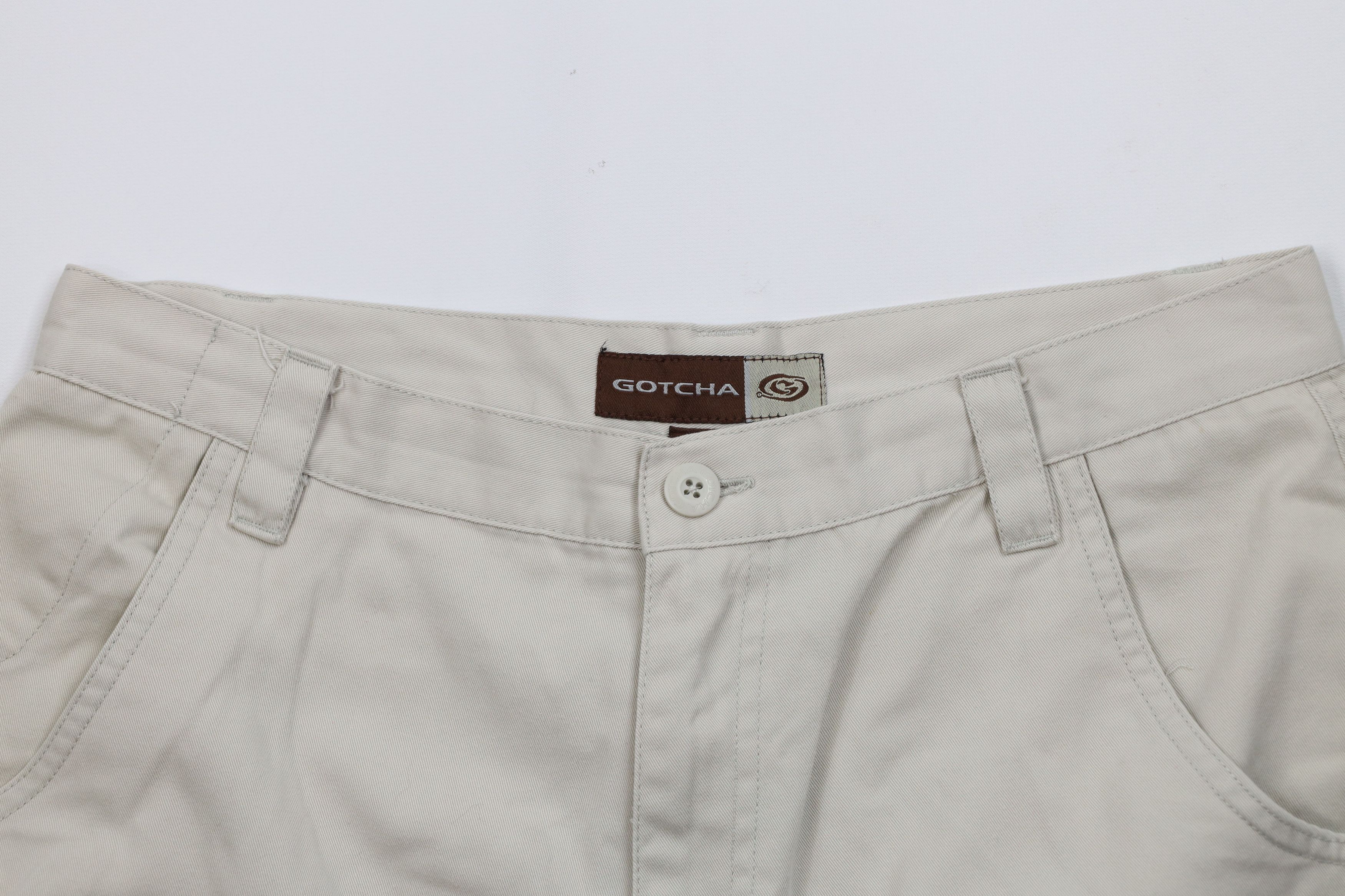 Gotcha Vintage 90s Y2K Gotcha Surfing Baggy Surf Cargo Shorts Beige Size US 34 / EU 50 - 2 Thumbnail