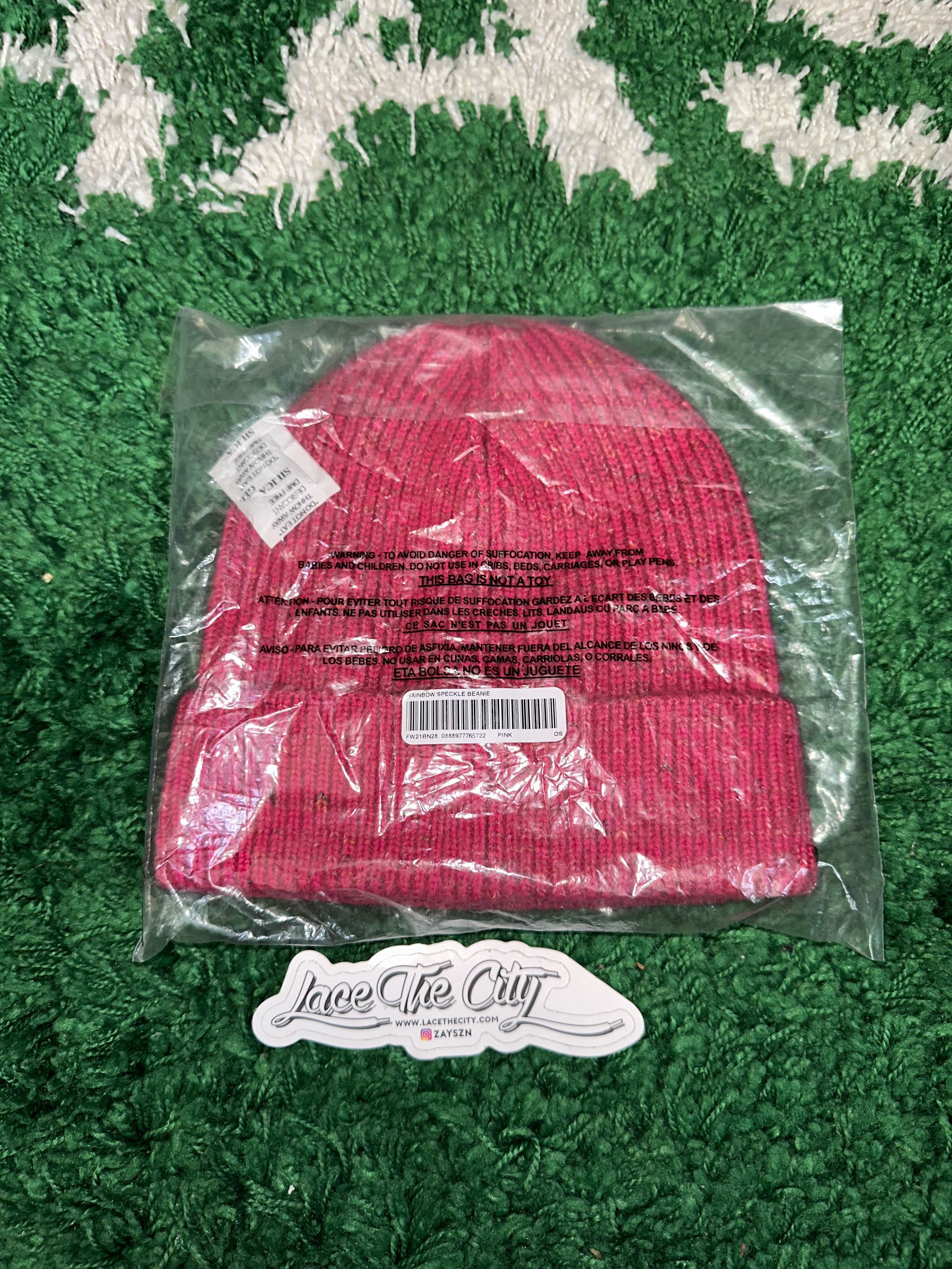 Supreme Supreme Rainbow Speckle Beanie "Pink" Size ONE SIZE - 2 Thumbnail