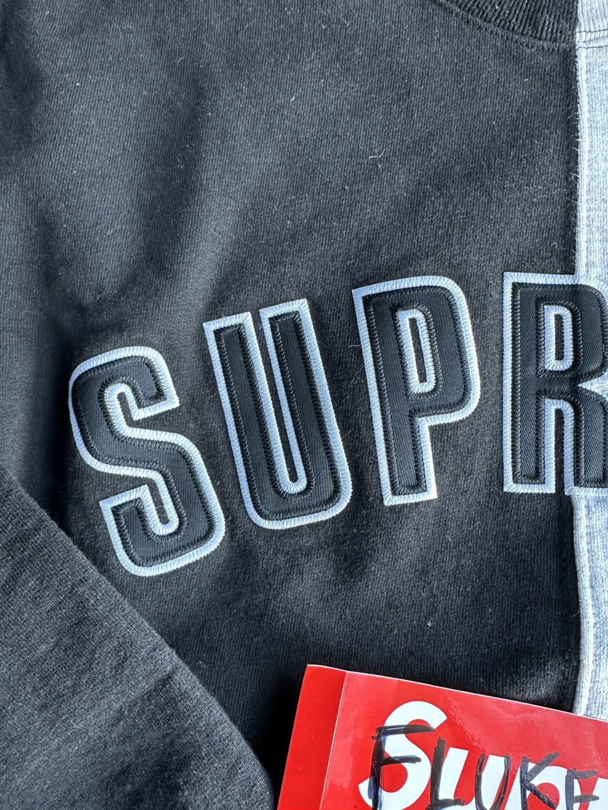 Supreme Supreme Split Two Tone Crewneck Sweatshirt size L Size US L / EU 52-54 / 3 - 14 Thumbnail