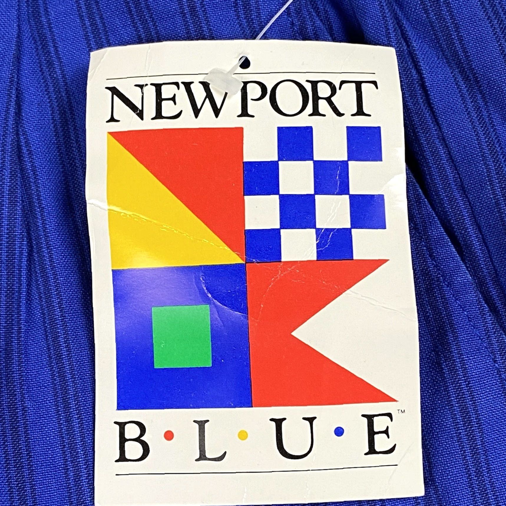Vintage VTG 90s Newport Blue Mens Sweatpants Lightweight Striped Beach Baggy XL Inseam 33 Hip Hop Size US 33 - 4 Thumbnail