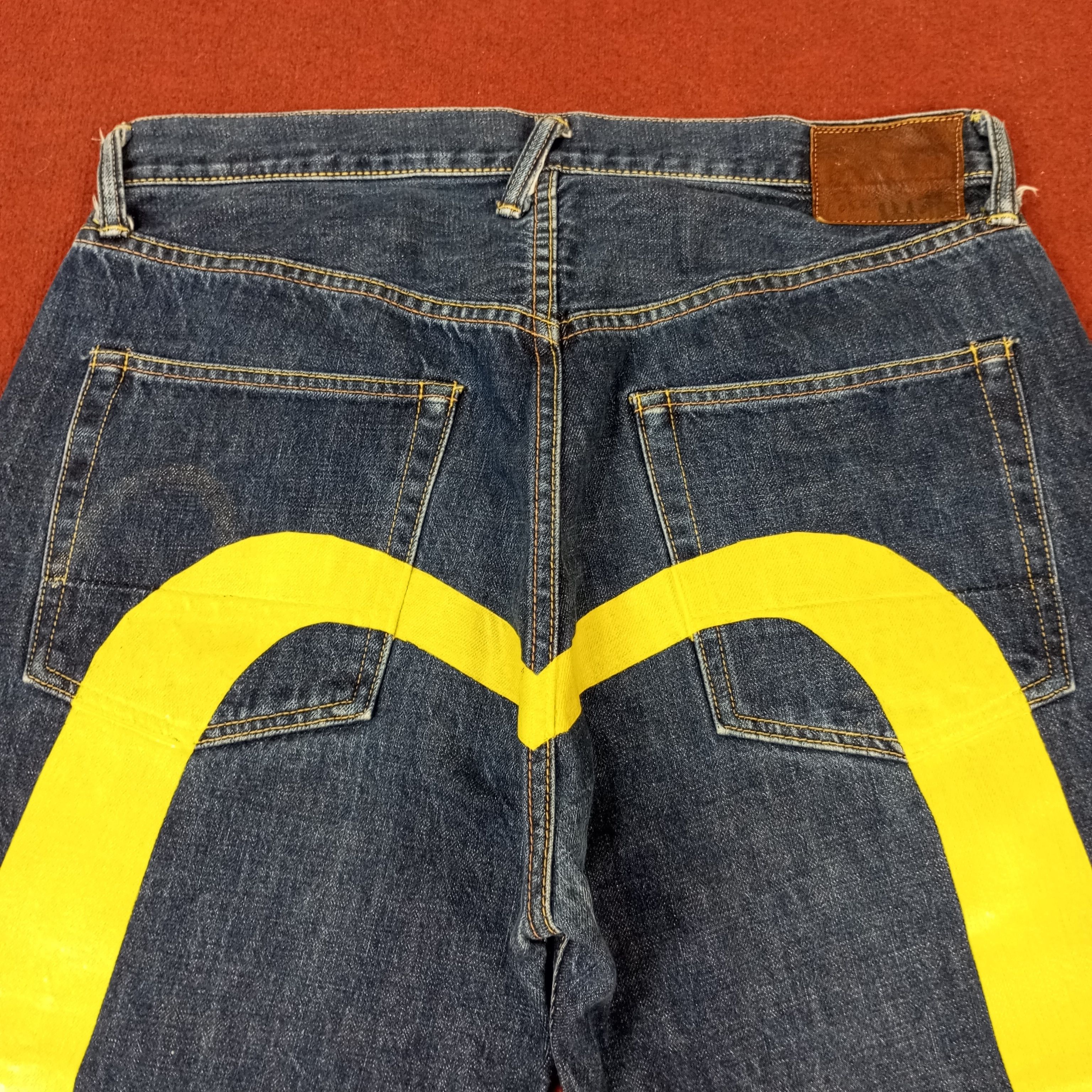 Evisu × Vintage Evisu Japanese Brand Streetwear Custom Daicock Style Jeans Size US 34 / EU 50 - 2 Thumbnail
