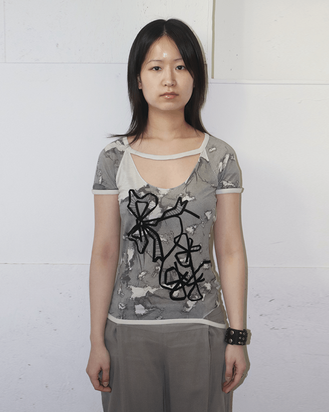 Dior Christian Dior by Galliano AW06 Lace Printed Cut Out T-shirt Size XS / US 0-2 / IT 36-38 - 2 Thumbnail