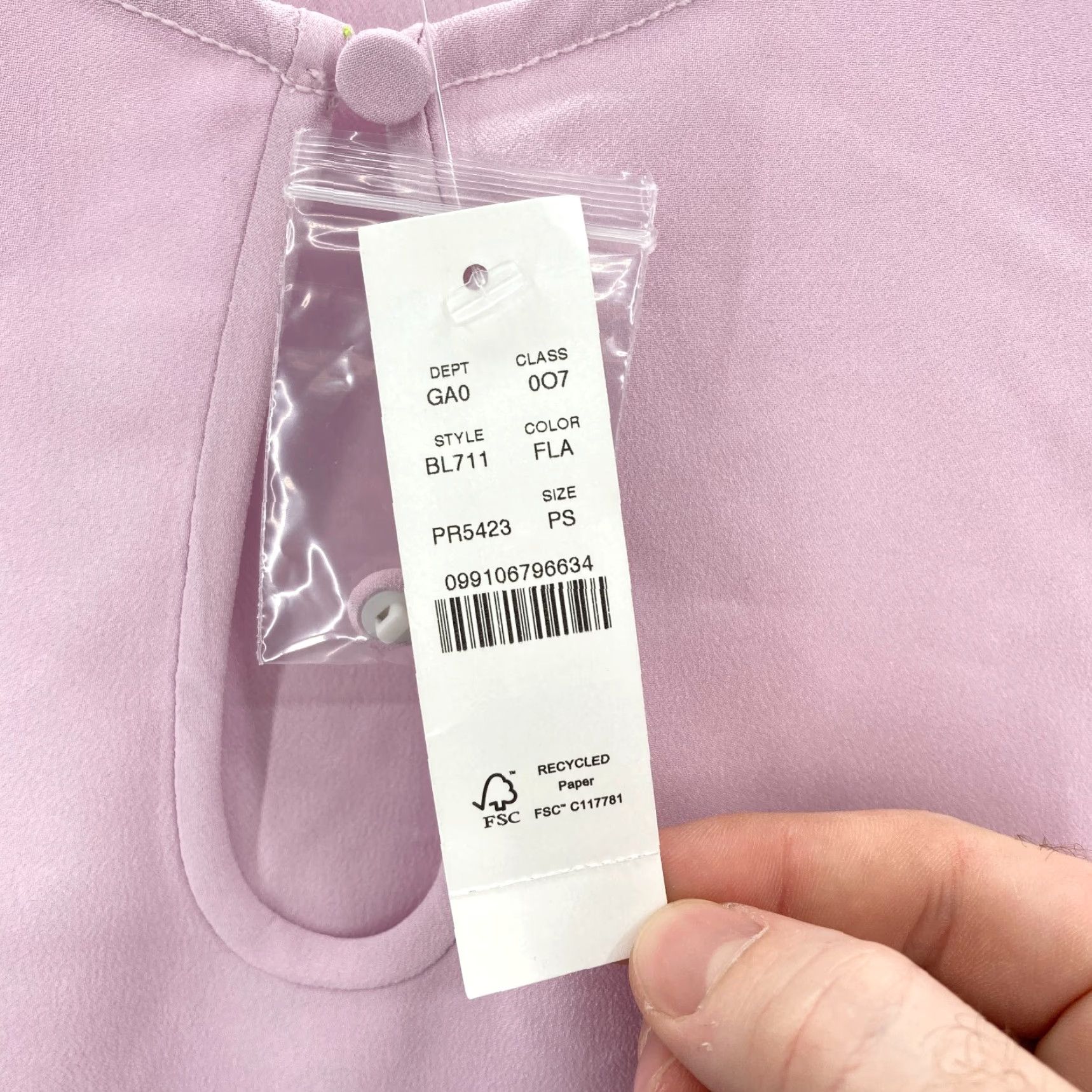 J.Crew J.Crew Puff Sleeve Satin Back Crepe Top Women's SP Petite Pink Keyhole Neckline Shirt Size S / US 4 / IT 40 - 6 Thumbnail