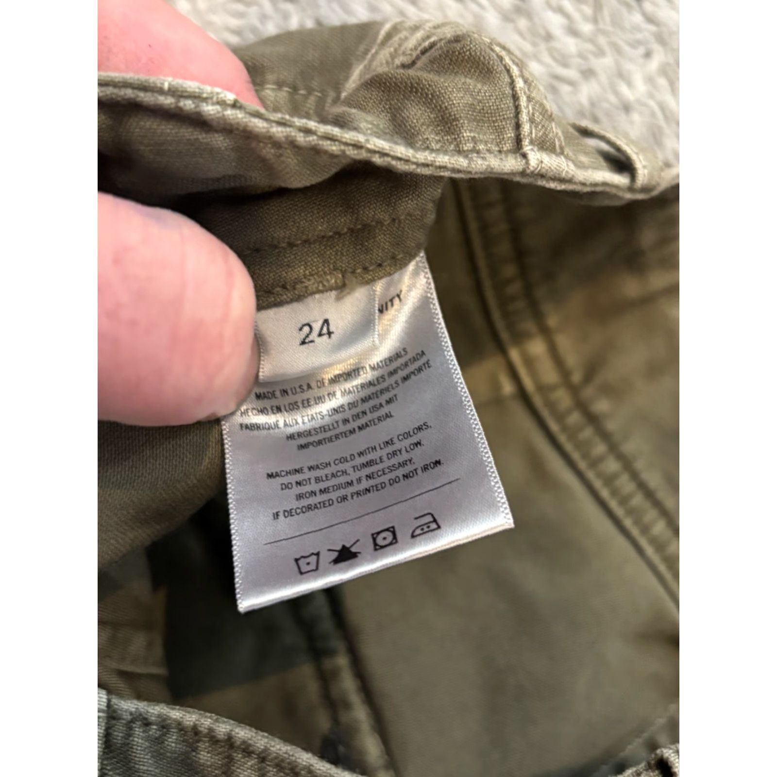 Citizens Of Humanity Citizens of Humanity Pants Womens 24 Green Tapered Military Wide Jogger Button Fly Pockets Size 42" / US 20 - 3 Thumbnail