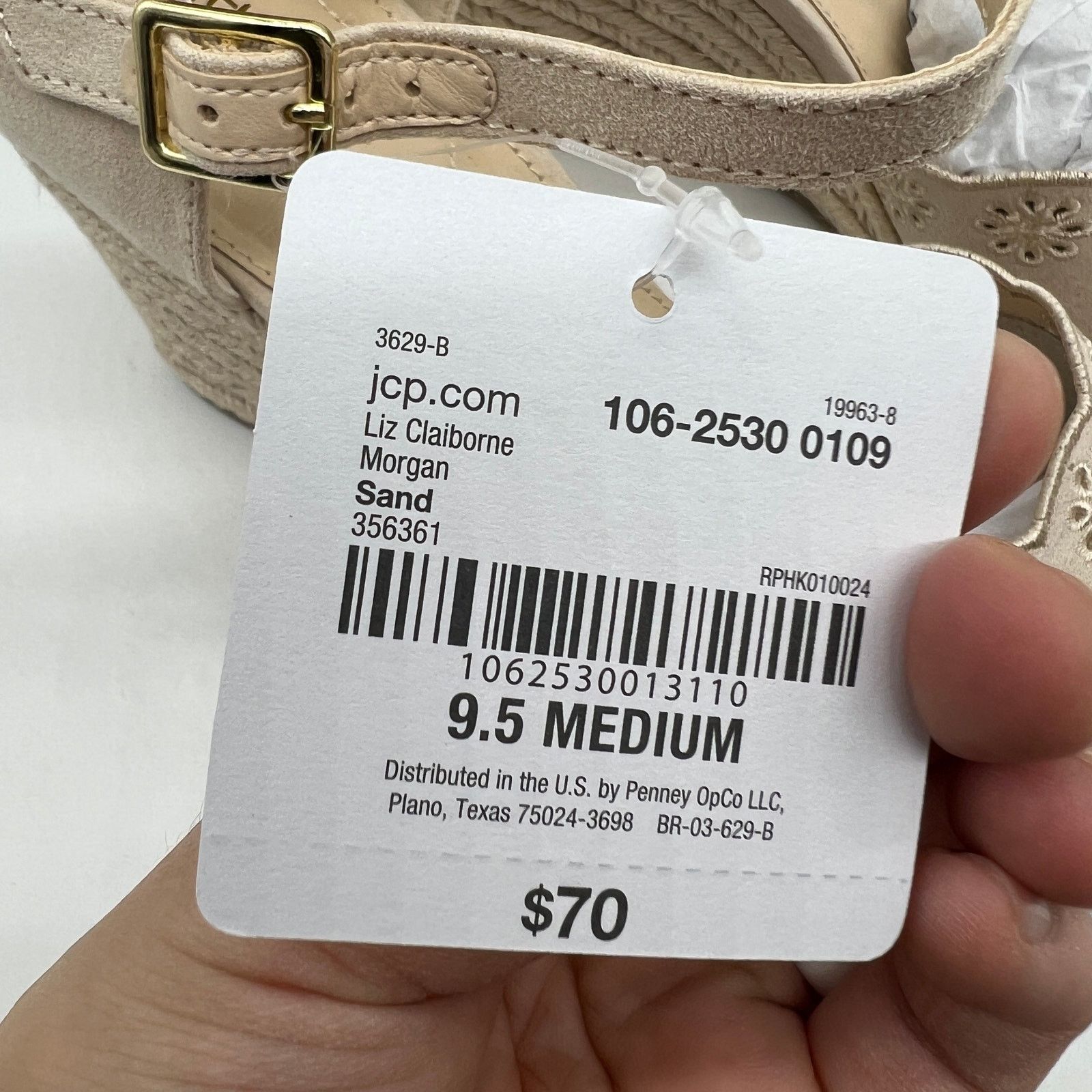 Other Liz Claiborne Morgan Women's Wedge Heels Cream Sand Size 9.5 Size US 9.5 / IT 39.5 - 5 Thumbnail