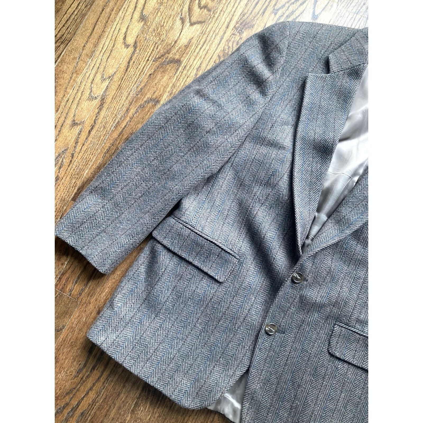 Polo Ralph Lauren VINTAGE Polo Ralph Lauren Blazer Jacket Mens 41R Wool Tweed Brown Herringbone University Classic Size US L / EU 52-54 / 3 - 2 Thumbnail