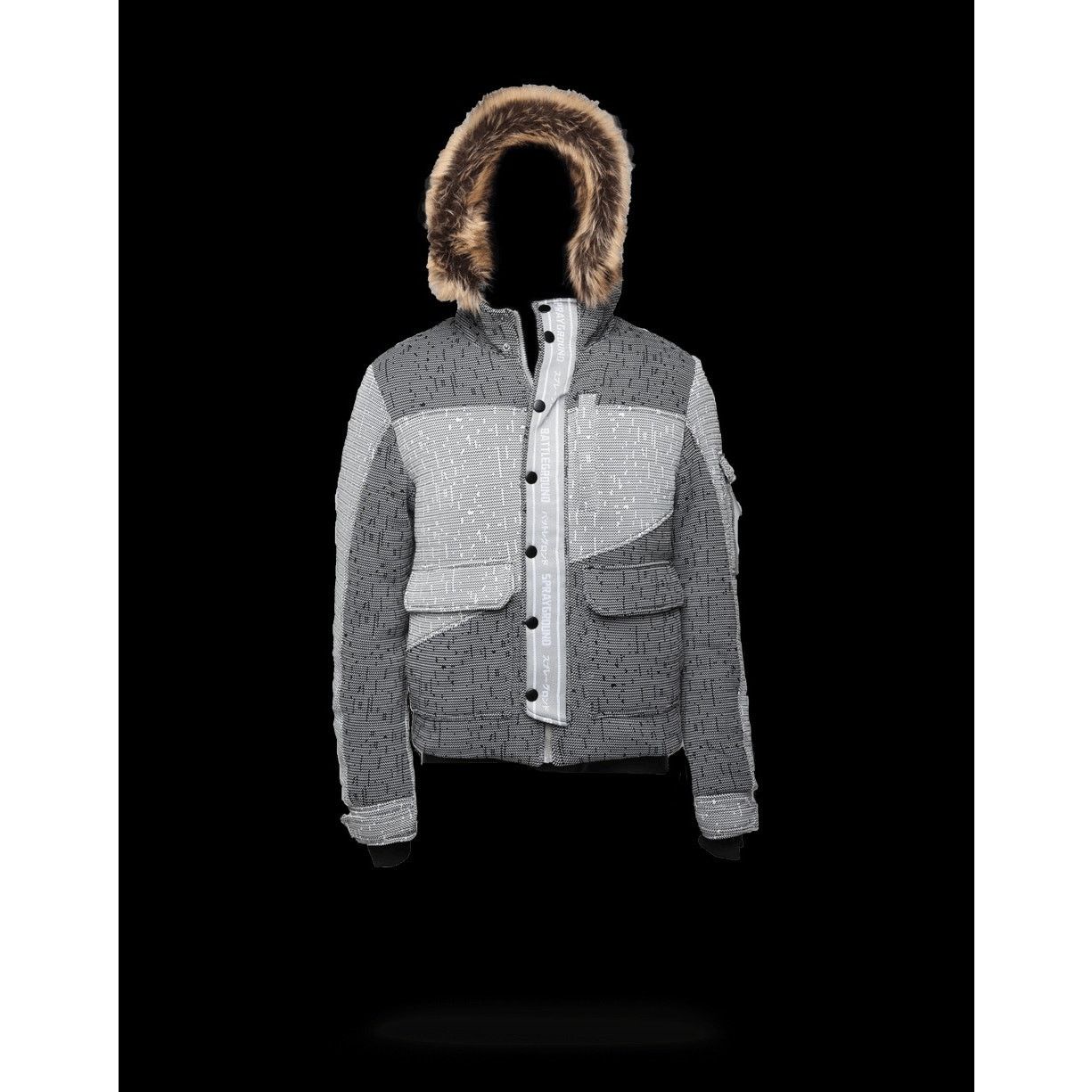 Sprayground Sprayground Japan stripe knit chopper jacket down 