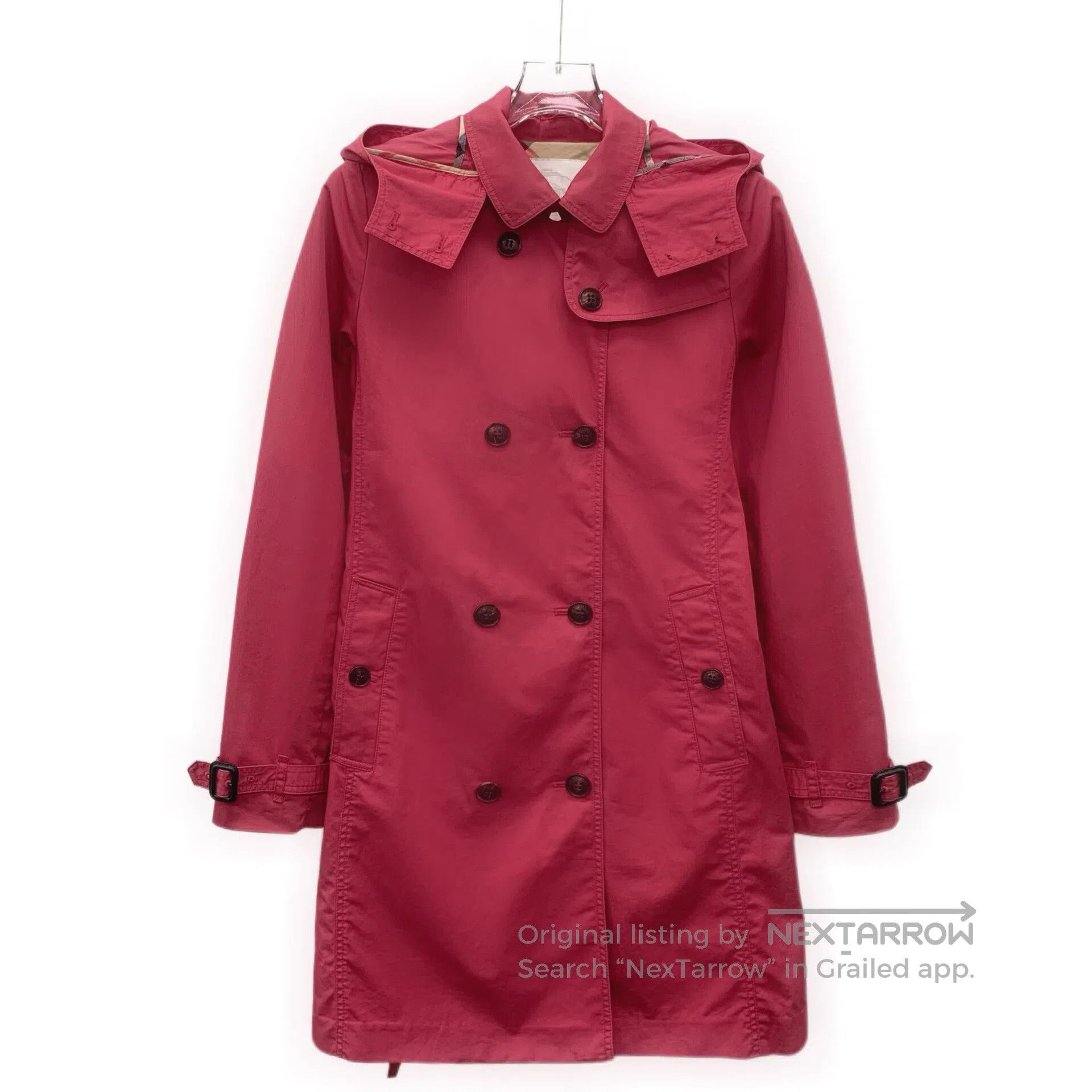 Burberry Burberry Size 14Y Red Cotton Lapel Double-breasted Long-sl Size M / US 6-8 / IT 42-44 - 1 Thumbnail