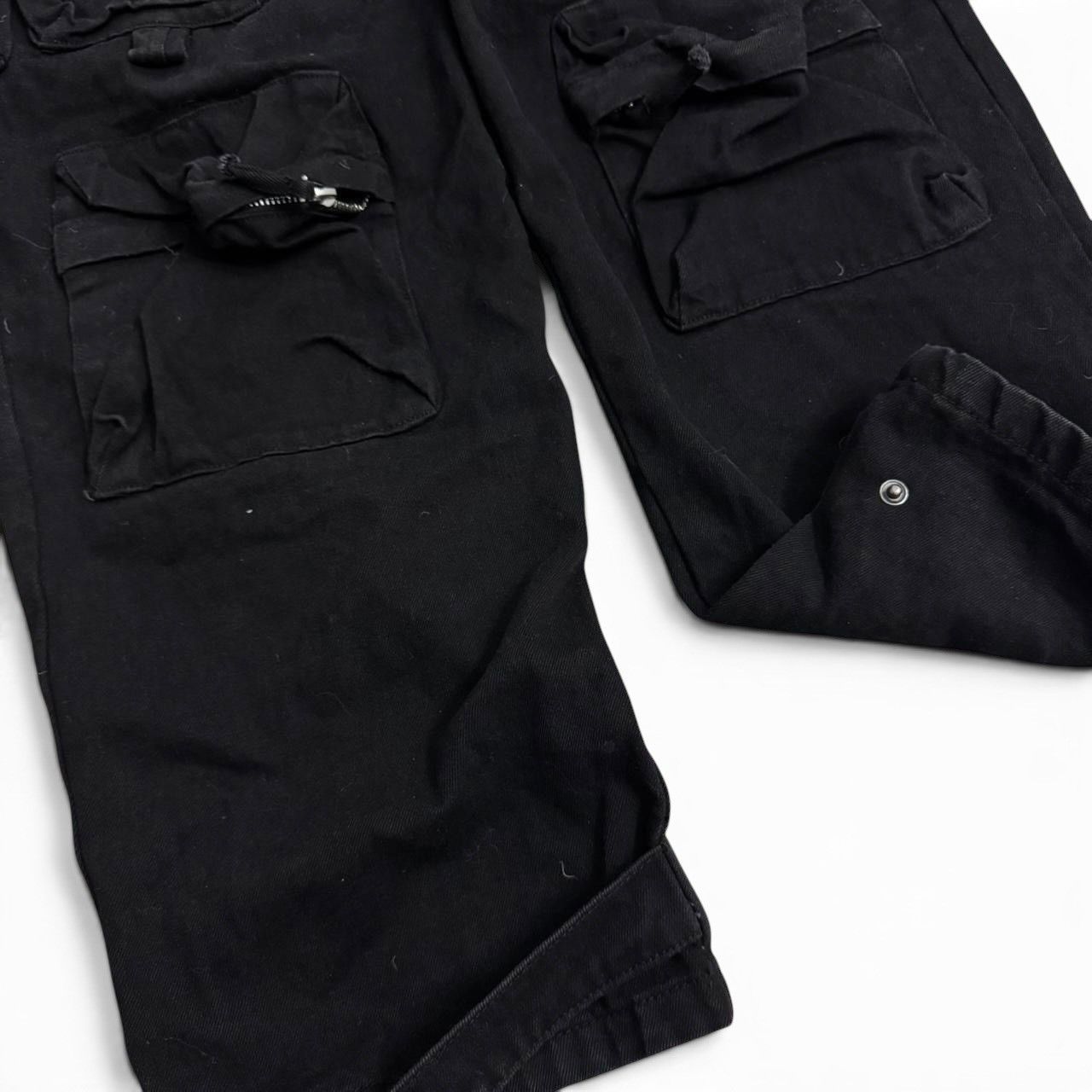 THE KRIPT THE KRIPT Pixely Cargo Jeans Black Size 26" / US 2 / IT 38 - 3 Thumbnail