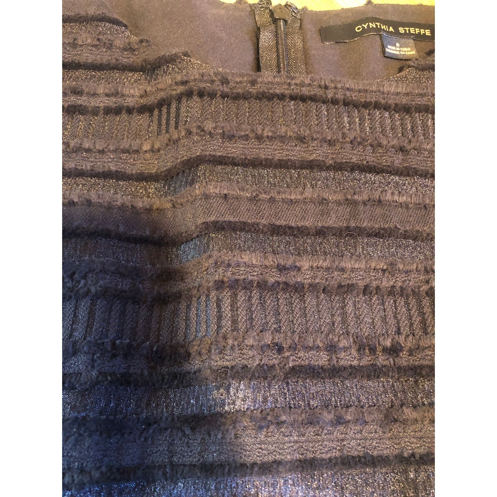 Nordstrom Cynthia Steffe NWT Women's Black Textured Shift Dress 6 Size M / US 6-8 / IT 42-44 - 3 Thumbnail