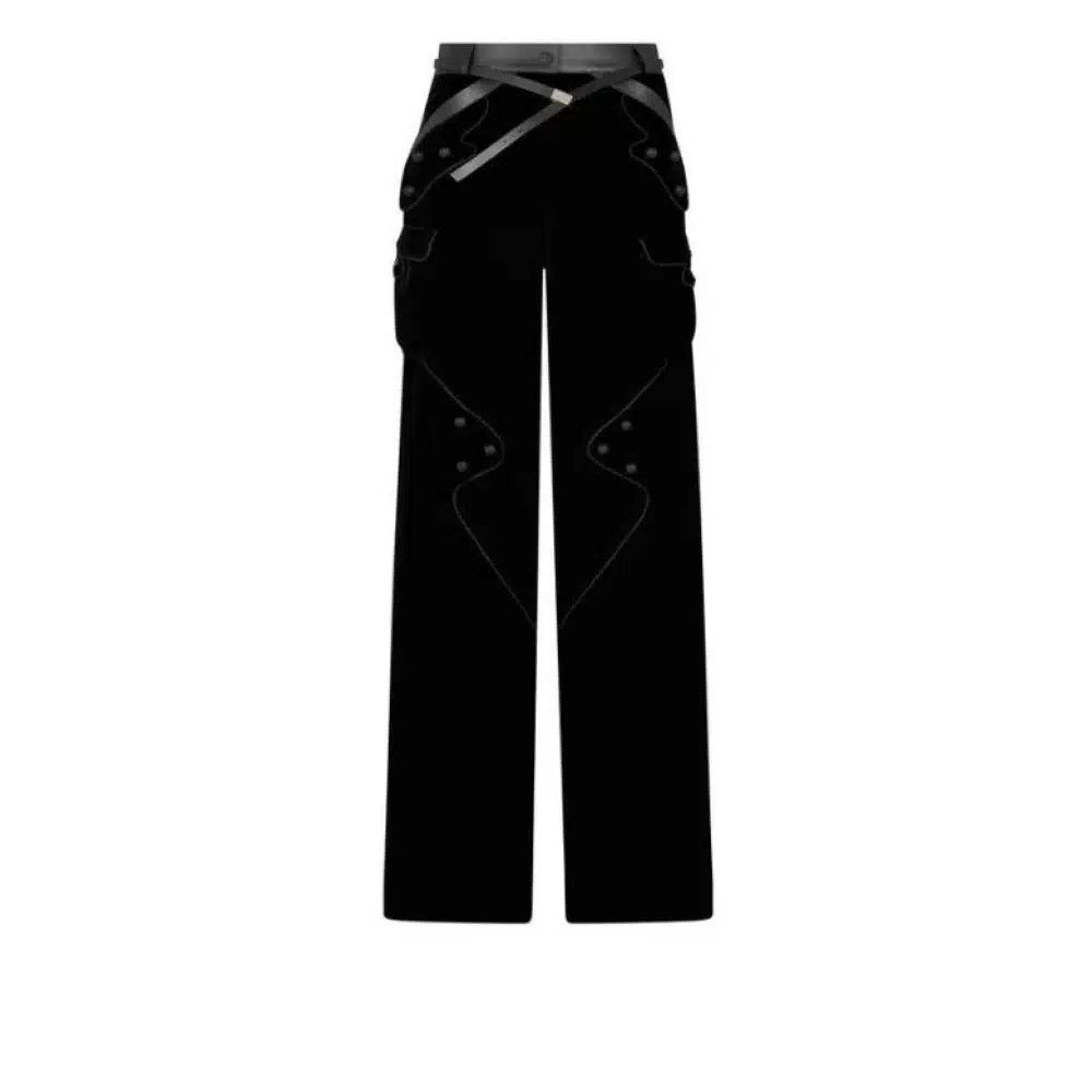 Tom Ford o1loc1c1124 PAW540 Velvet Cargo Pant in Black Size 26" / US 2 / IT 38 - 1 Thumbnail