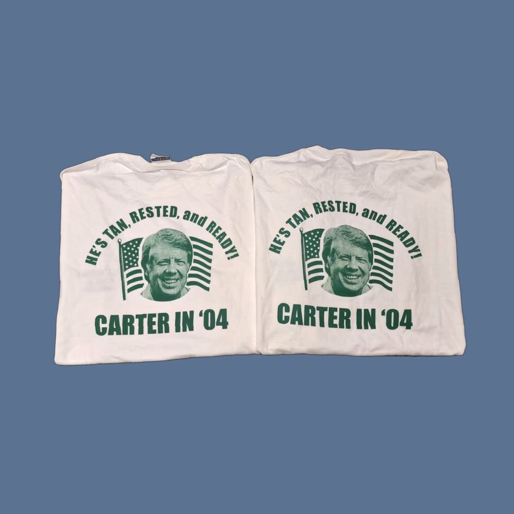 Jerzees VINTAGE President Jimmy Carter Shirt CPIC National Plains GA XL Lot(2) Size US XL / EU 56 / 4 - 1 Thumbnail