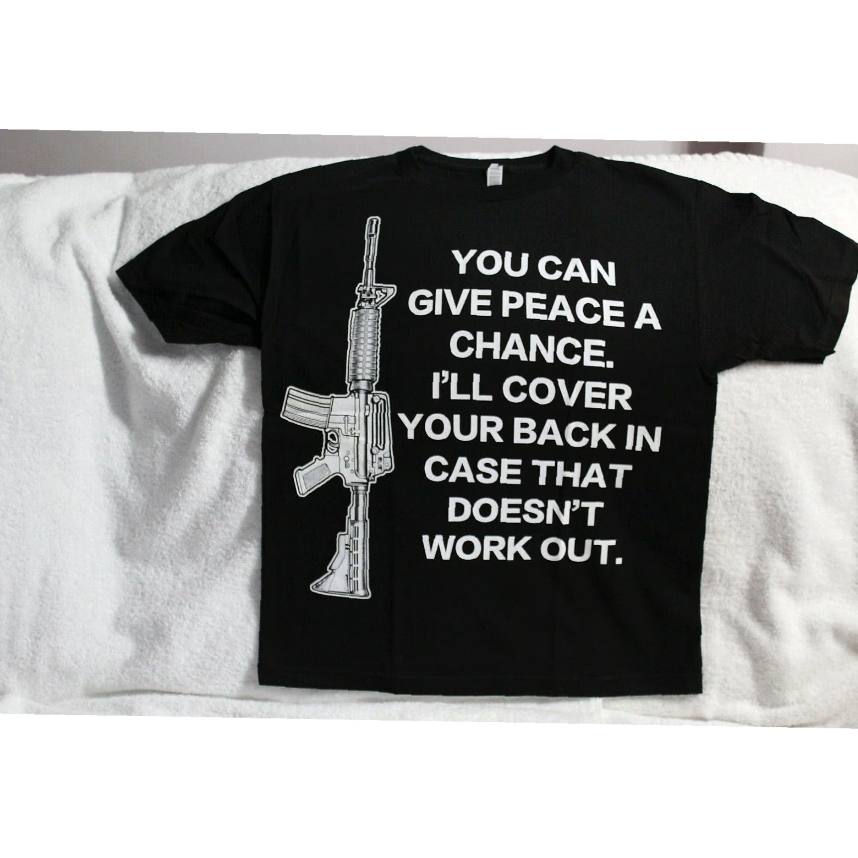 Vintage AR15 Gun Rights Graphic Tee Black Mens T-Shirt Size US XL / EU 56 / 4 - 1 Thumbnail