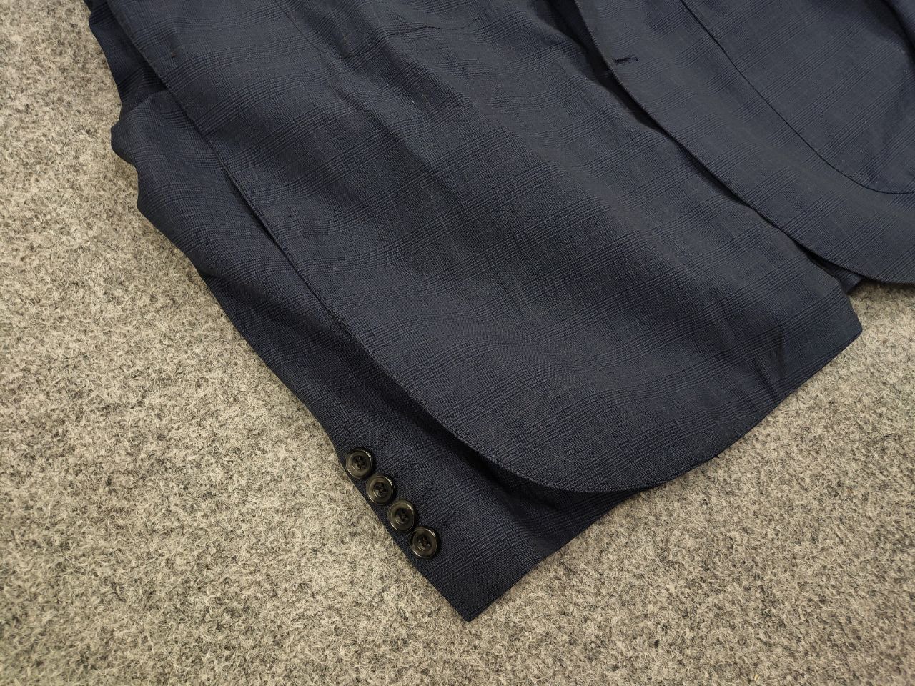 Hardy Amies Hardy Amies Design Wool Cotton Two Button Blazer Jacket Blue Size 48R - 6 Thumbnail