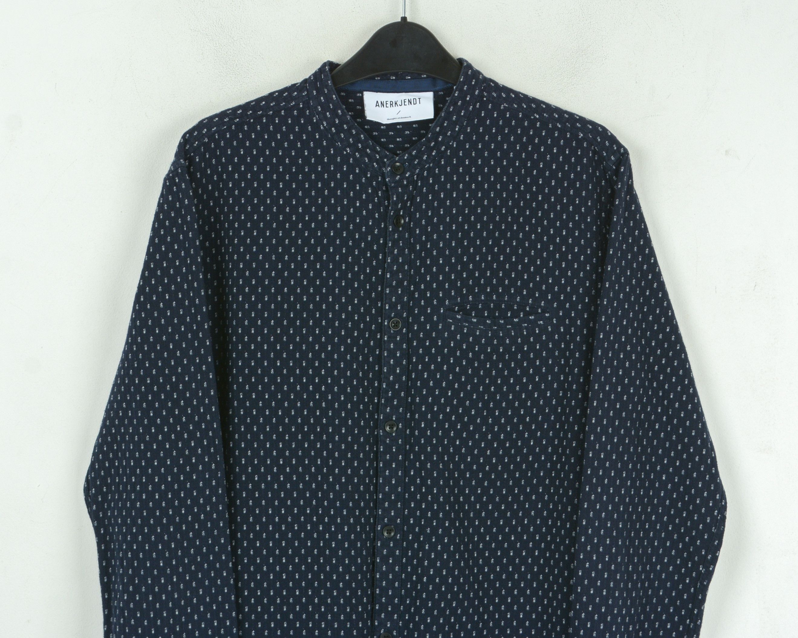 Anerkjendt Lei M Over Shirt Mandarin Neck Button Up Long Sleeved Cotton Size US M / EU 48-50 / 2 - 2 Thumbnail