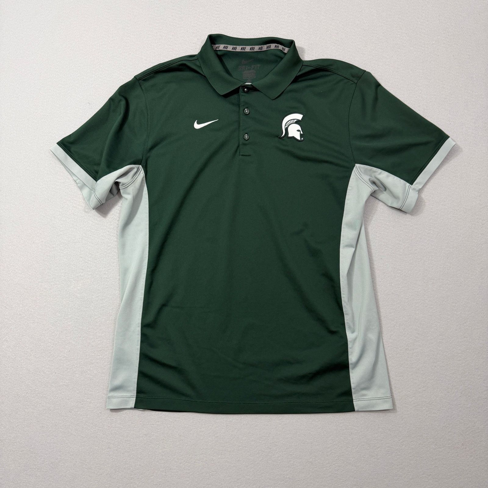 Nike Nike Michigan State Spartans Polo Shirt Men's Large Green Size US L / EU 52-54 / 3 - 1 Thumbnail
