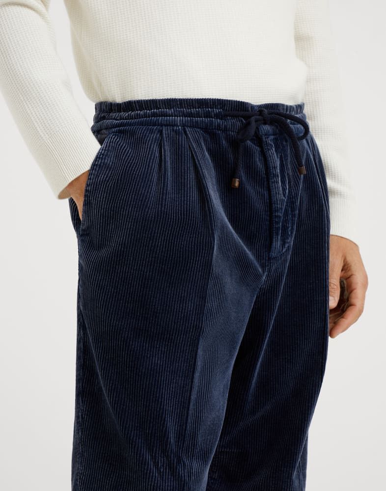 Brunello Cucinelli o1w1db10825 Corduroy Pants in Blue Size US 30 / EU 46 - 2 Thumbnail
