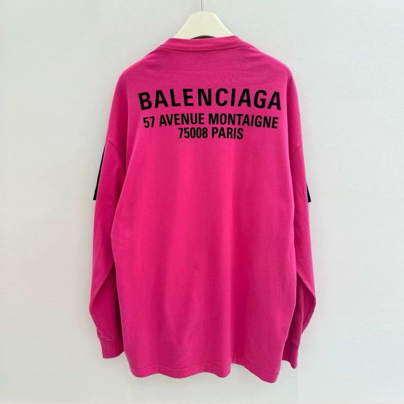 Balenciaga Balenciaga Color-block monogrammed cotton crewneck long-sl Size US XS / EU 42 / 0 - 2 Thumbnail