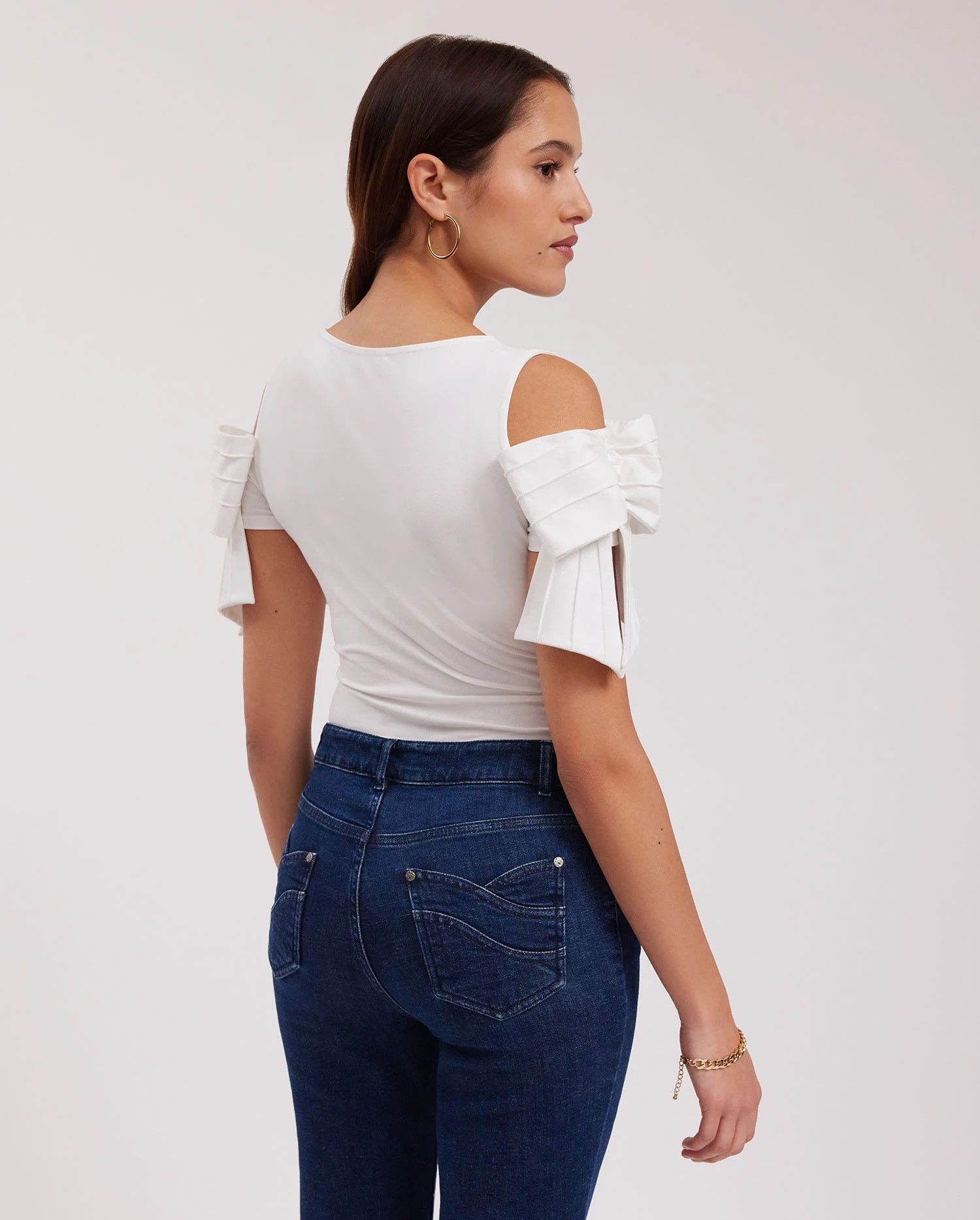 Designer Anne Fontaine White Top Blouse Size XS / US 0-2 / IT 36-38 - 2 Thumbnail