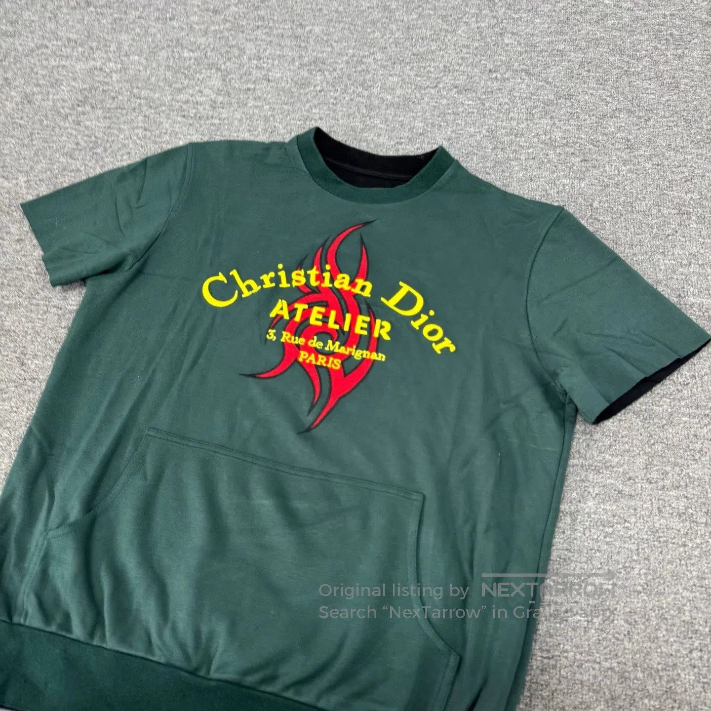 Dior Dior Green flame short-sleeved T-shirt| Size US M / EU 48-50 / 2 - 3 Thumbnail