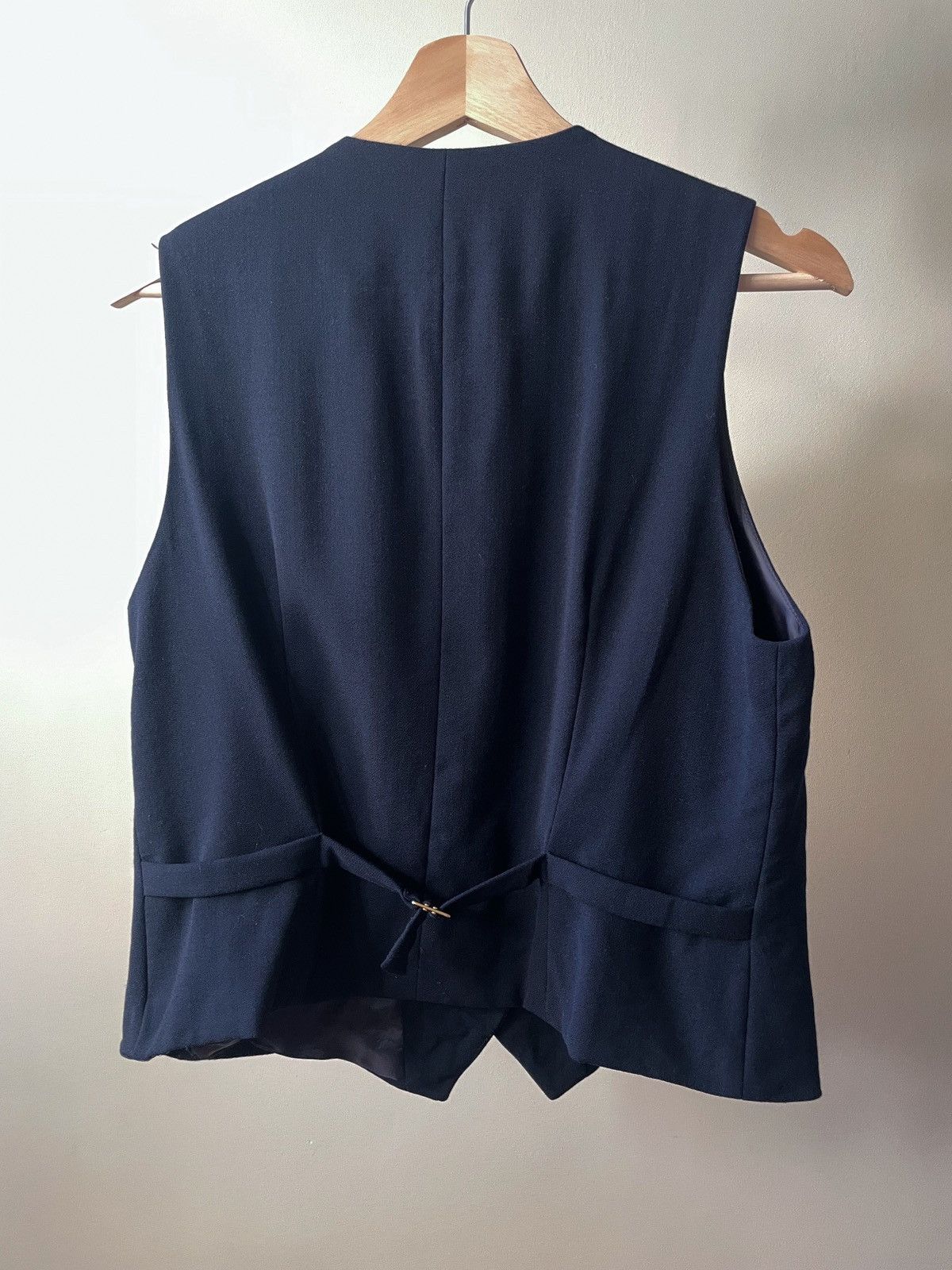 Ralph Lauren Vintage Lauren by Ralph Lauren Navy Wool Suit Vest Size XL / US 12-14 / IT 48-50 - 9 Thumbnail