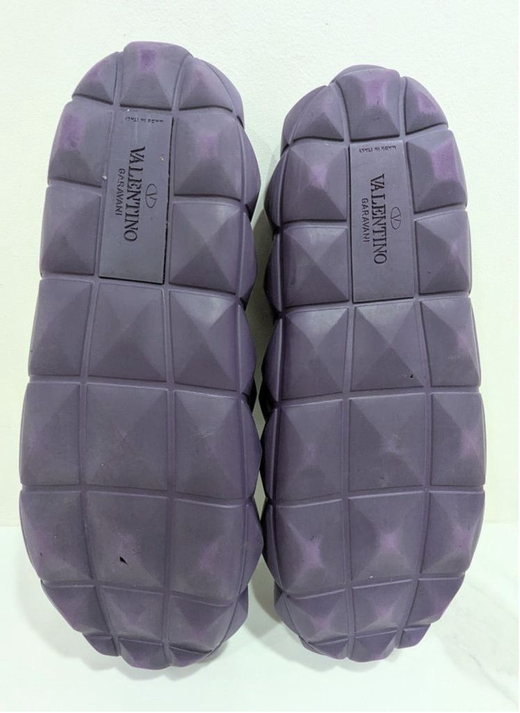 Valentino Valentino Purple Rockstud Rubber Slides Sandals Size US 13 / EU 46 - 5 Thumbnail
