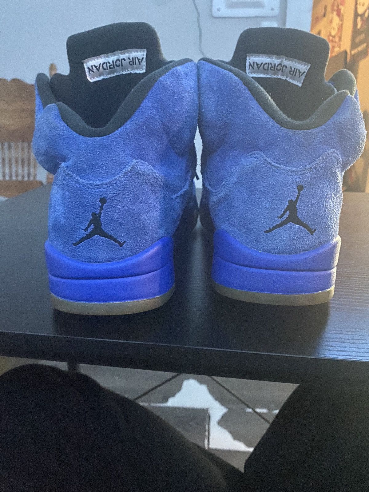 Jordan Brand Air Jordan 5 Retro Blue Suede Size US 12 / EU 45 - 3 Thumbnail