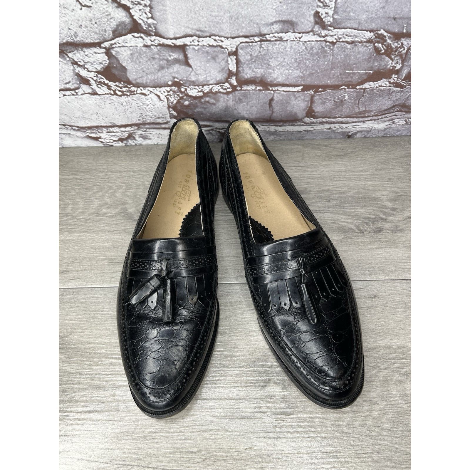 Towncraft Townscraft Black Leather Tassel Loafer Slip On Dress Shoes M Size US 8.5 / EU 41-42 - 2 Thumbnail