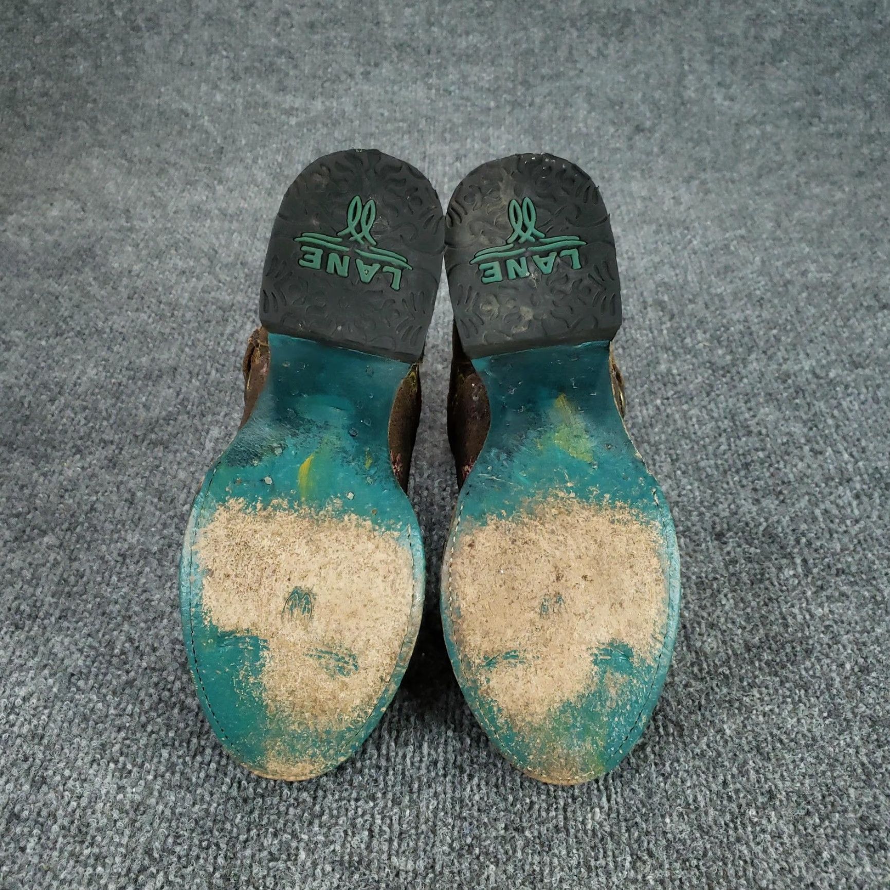 Vintage Lane Womens Boots Western Ankle Brown Leather Embroidered Floral LB0326 6 Size D Heel Block Casual Shoes Size US 6 / IT 36 - 7 Thumbnail