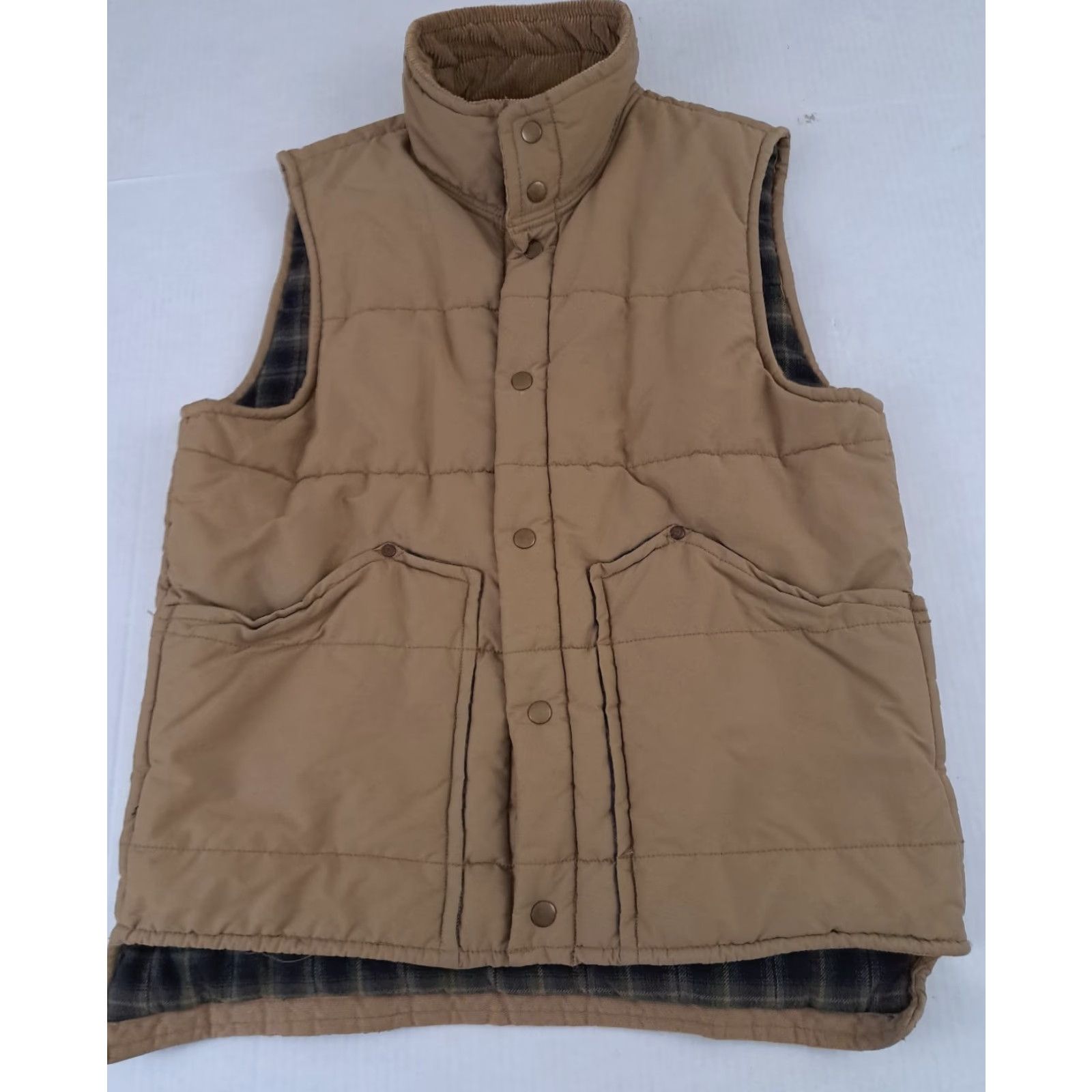 Old Navy VINTAGE Old Navy Plaid Cotton Vest Outdoor Insulated Button Corduroy Collar Med Size US M / EU 48-50 / 2 - 7 Thumbnail