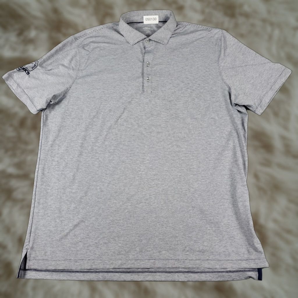johnnie-O johnnie-O Shirt Mens XL Blue Striped Polo Logo Button-Front Casual Size US XL / EU 56 / 4 - 1 Thumbnail